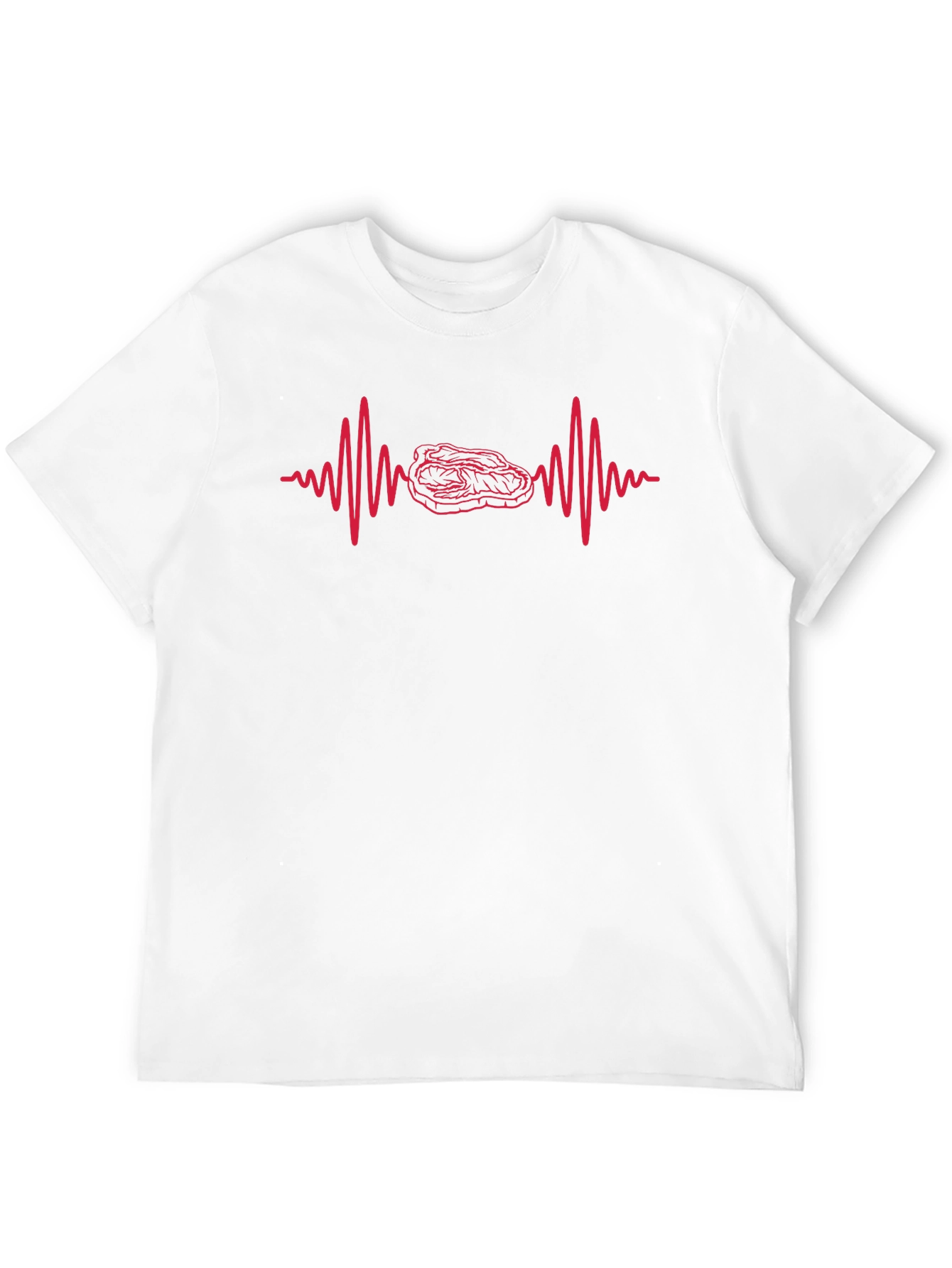Steak Lovers Heartbeat Graphic T-Shirt