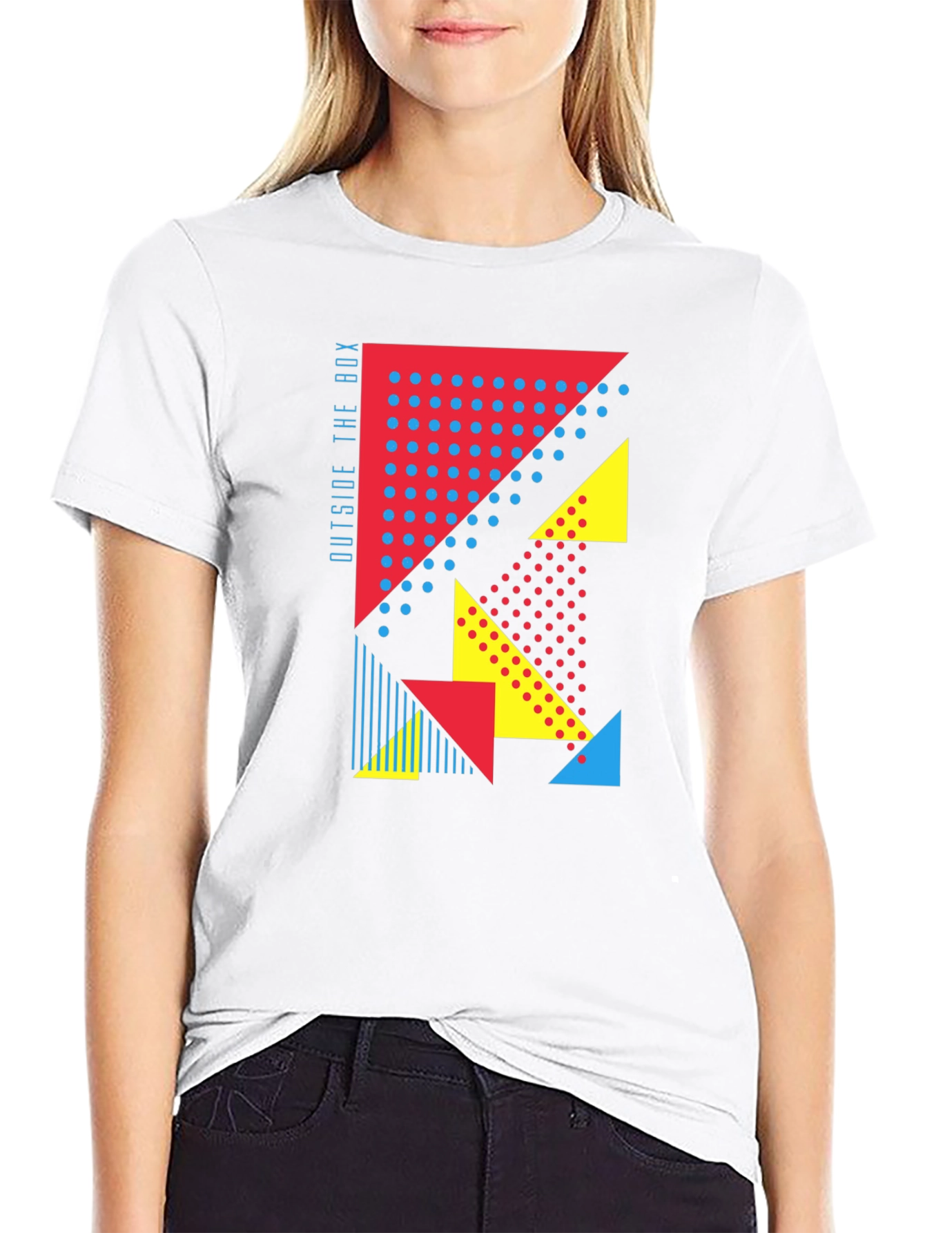 Geometric Graphic Print Tee - Outside the Box