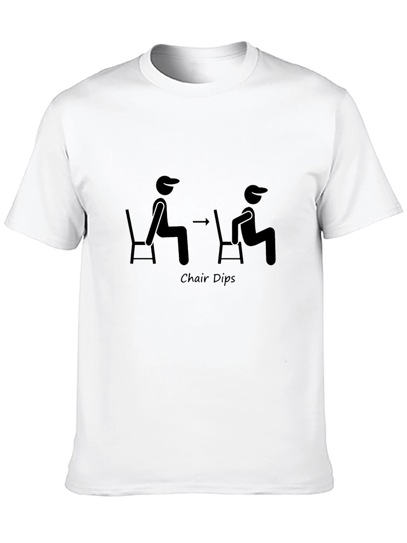 Chair Dips Exercise Graphic Tee - Black