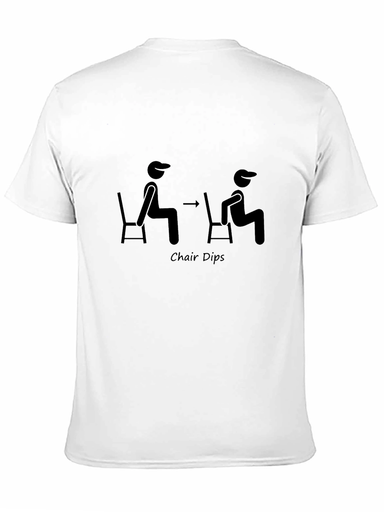 Chair Dips Exercise Graphic Tee - Black