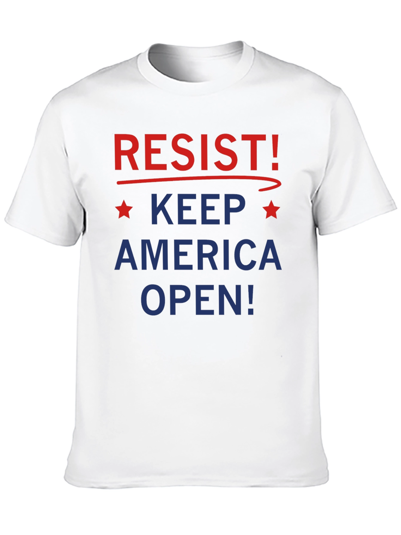 Resist! Keep America Open Black Graphic T-Shirt