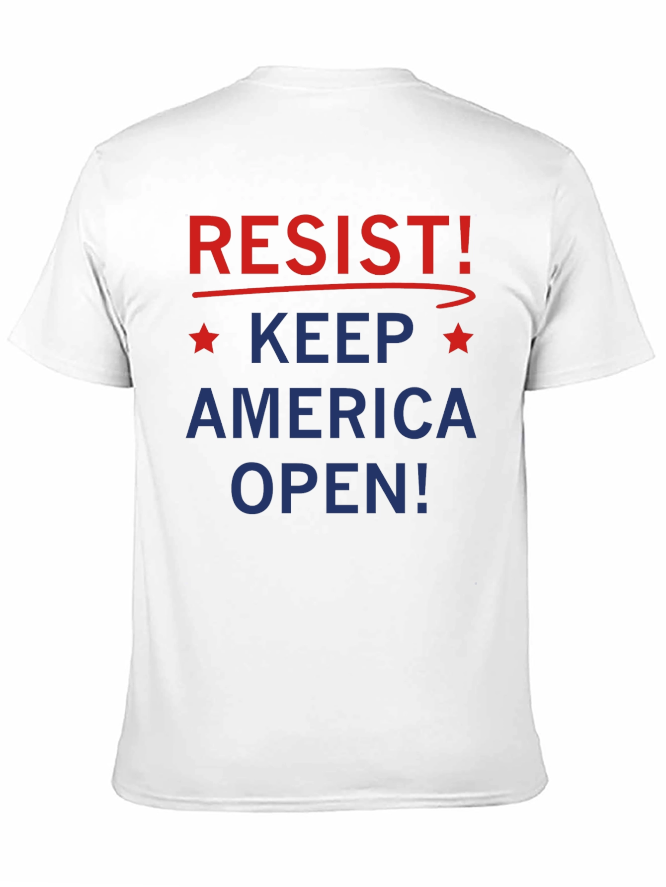 Resist! Keep America Open Black Graphic T-Shirt