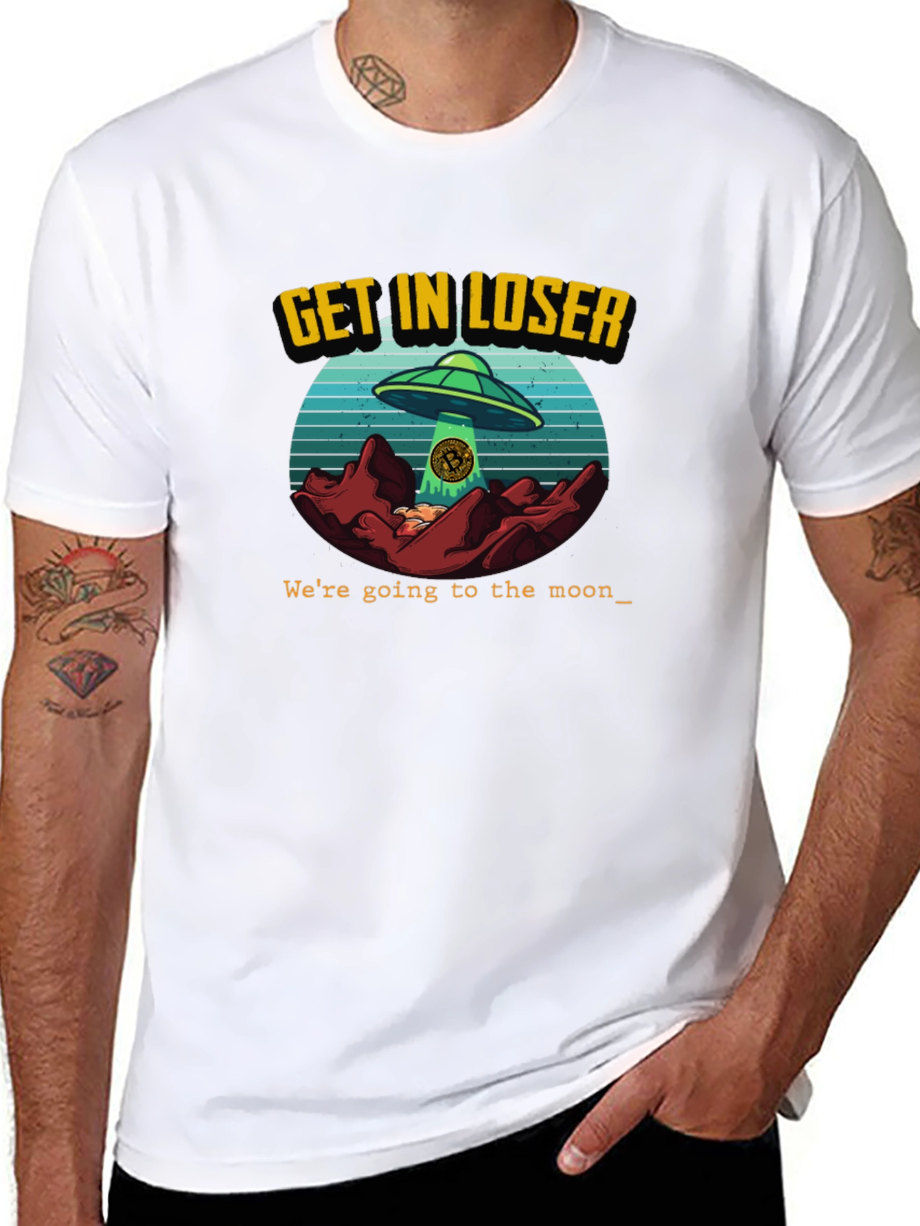 Get In Loser - UFO Bitcoin T-Shirt