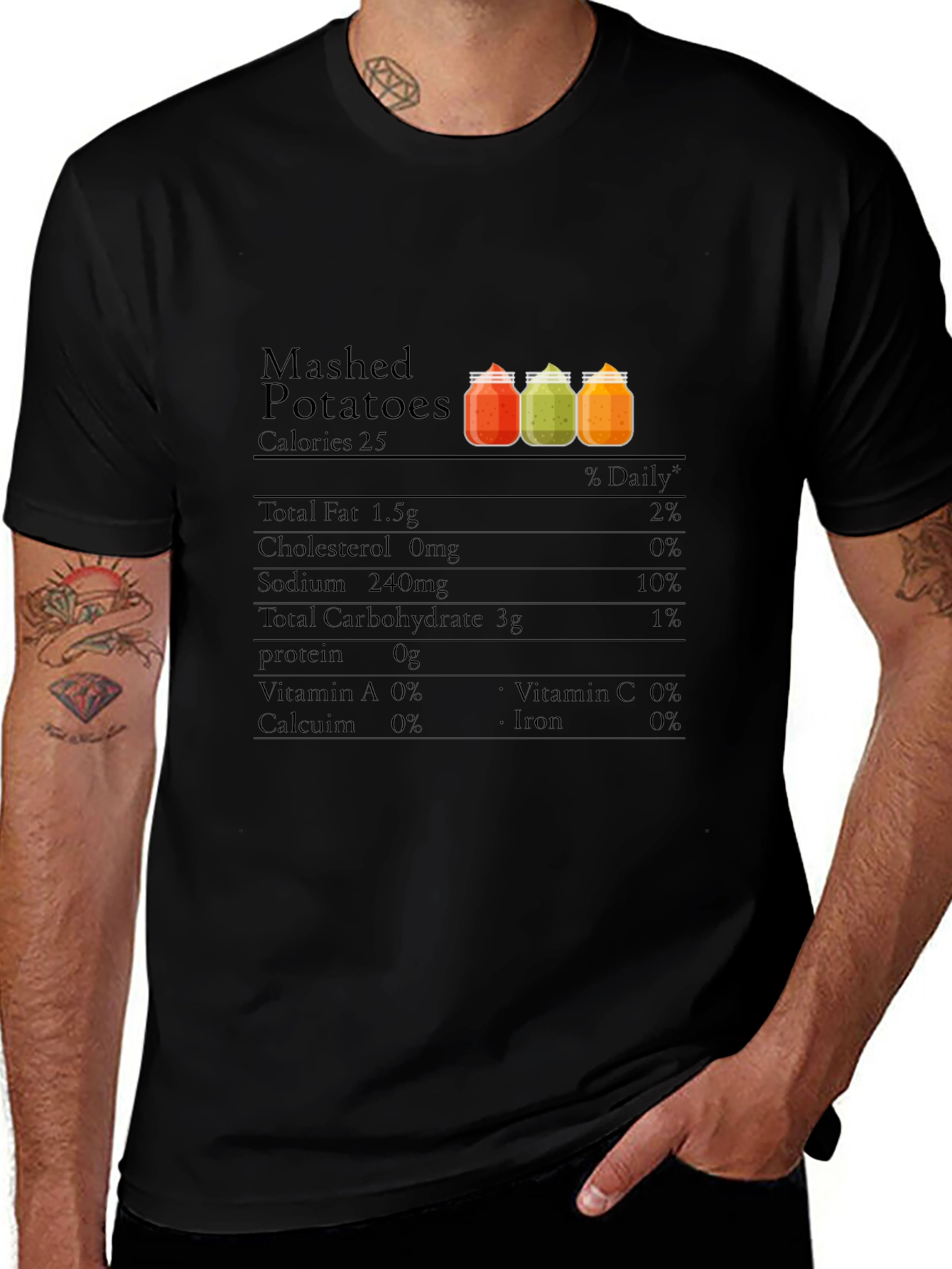 Mashed Potatoes Nutrition Facts T-Shirt