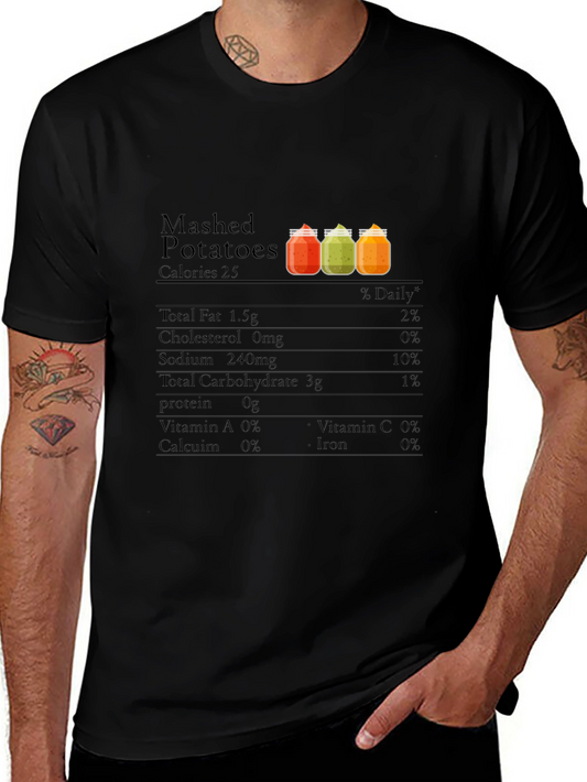 Mashed Potatoes Nutrition Facts T-Shirt