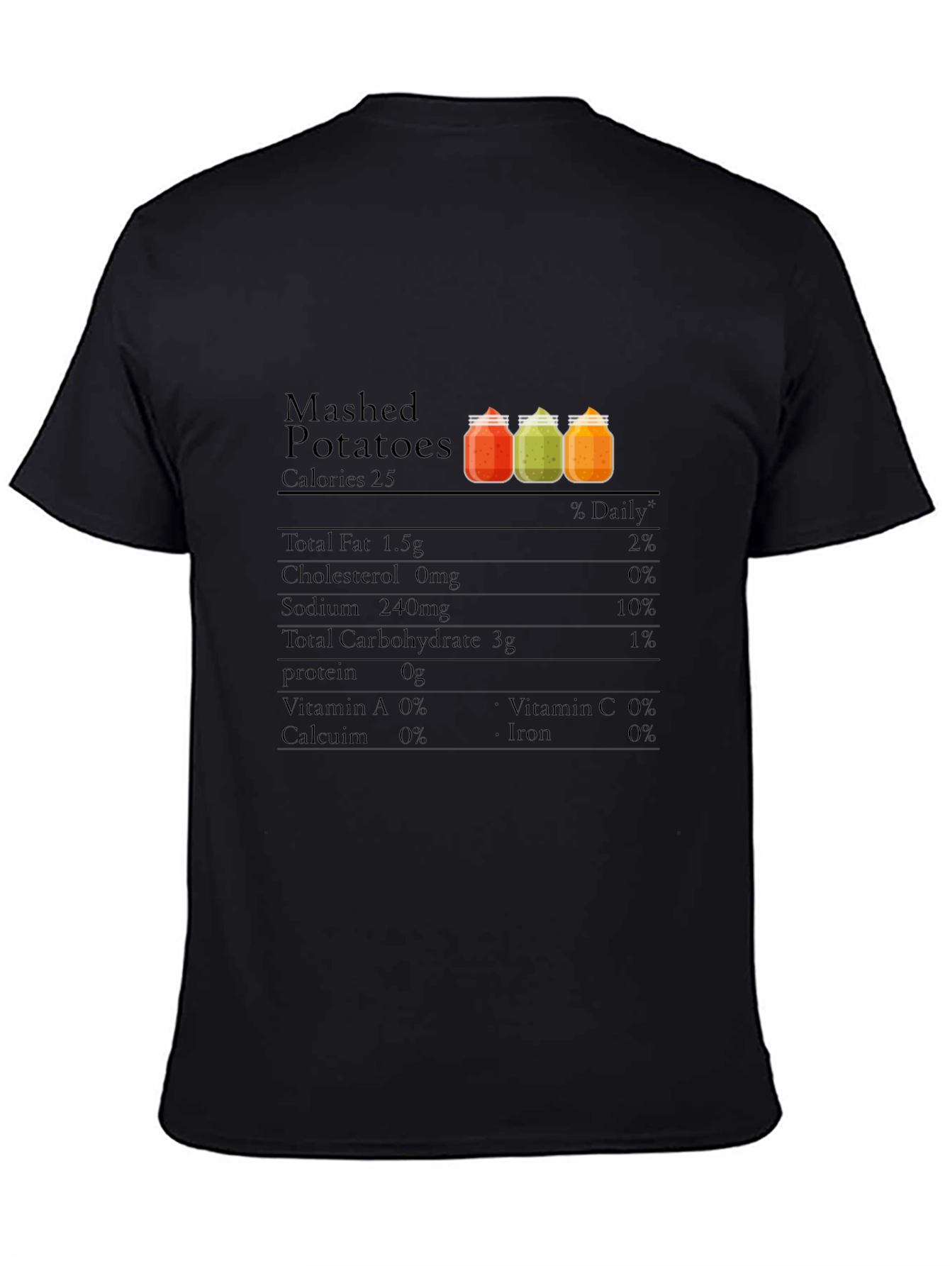 Mashed Potatoes Nutrition Facts T-Shirt