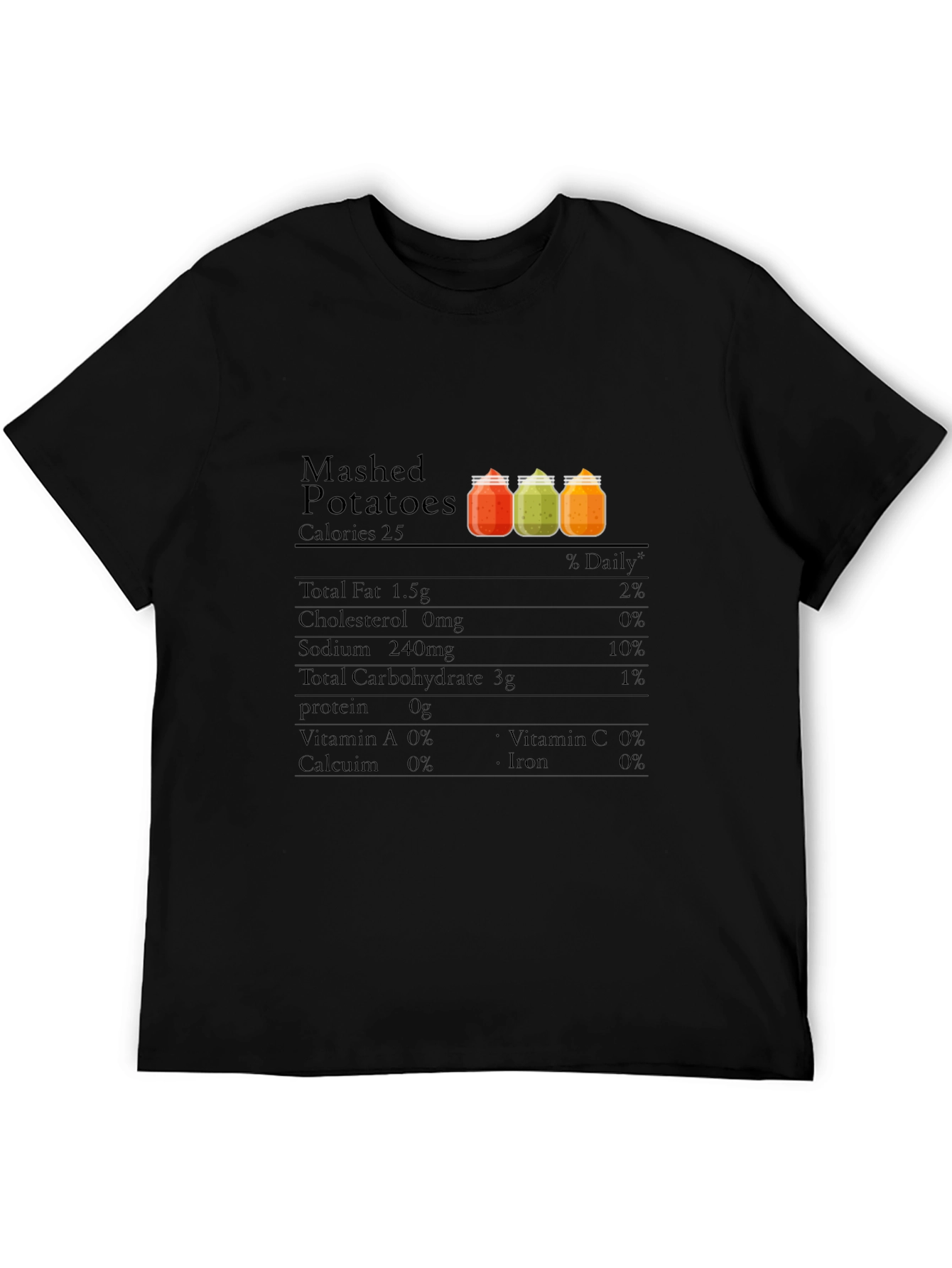 Mashed Potatoes Nutrition Facts T-Shirt