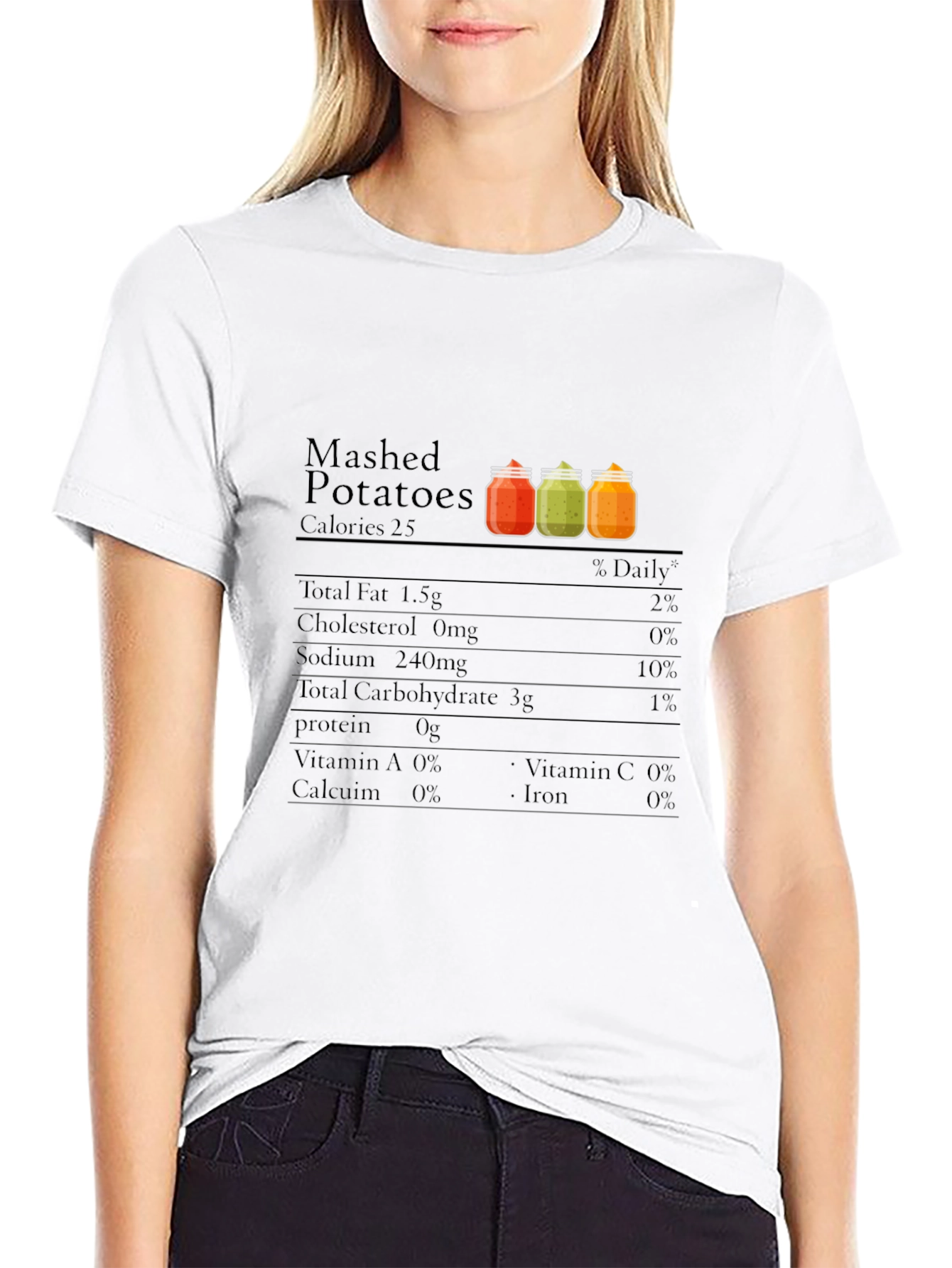 Mashed Potatoes Nutrition Facts T-Shirt