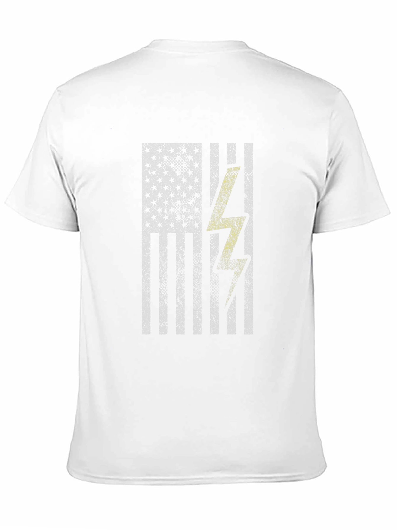 American Flag Lightning Bolt Graphic Tee - Black