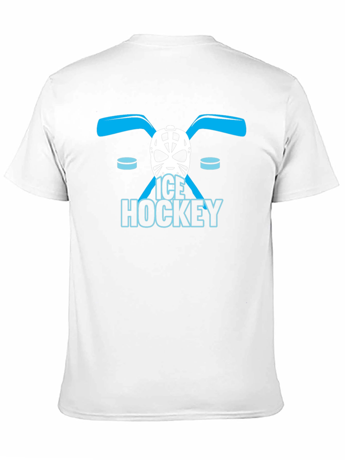 Ice Hockey Graphic Tee - Black Cotton T-Shirt