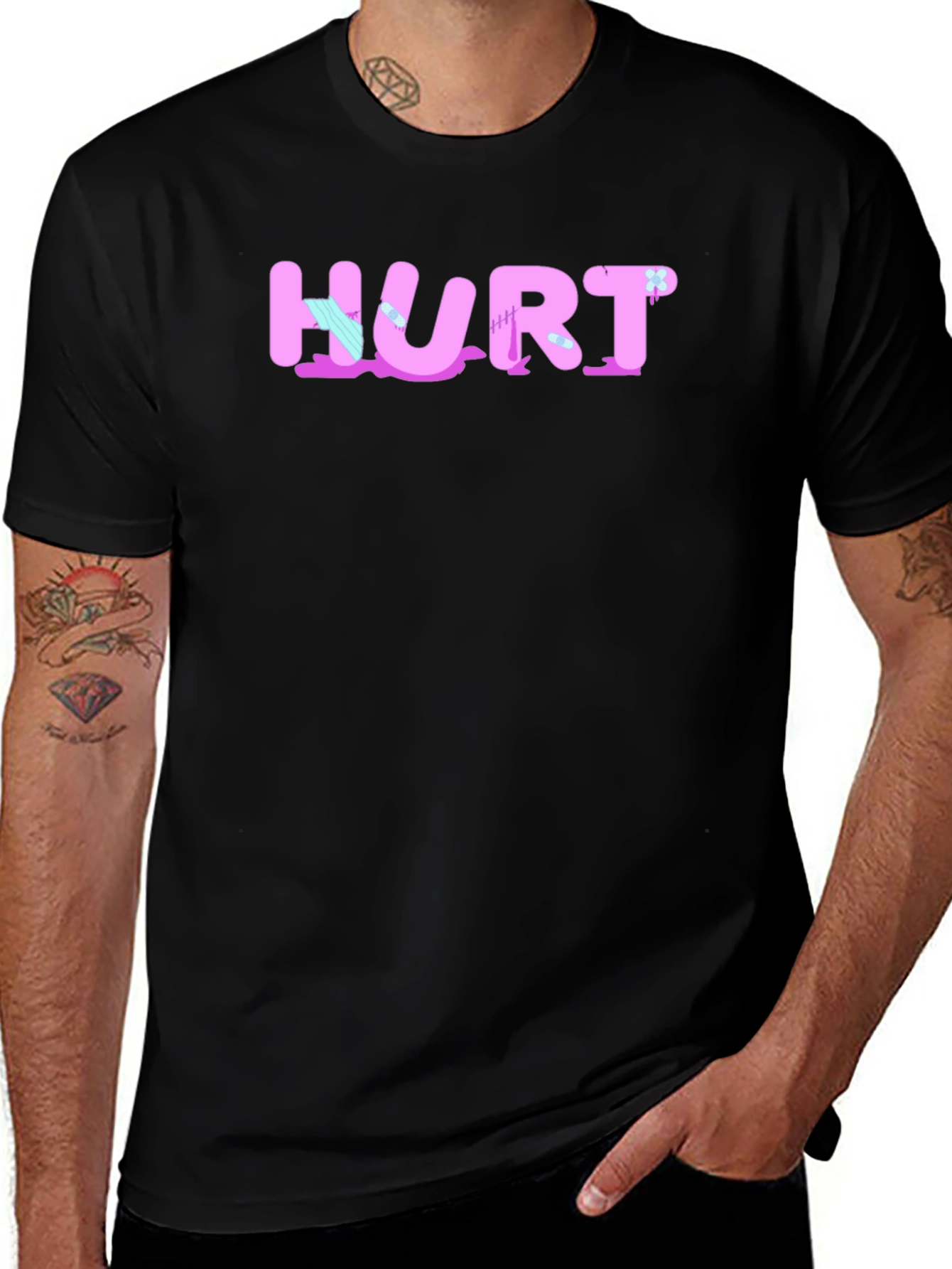 Hurt T-Shirt - Black Graphic Tee