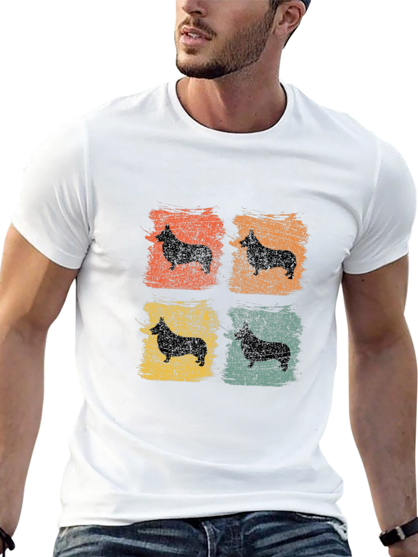 Retro Corgi Pop Art T-Shirt
