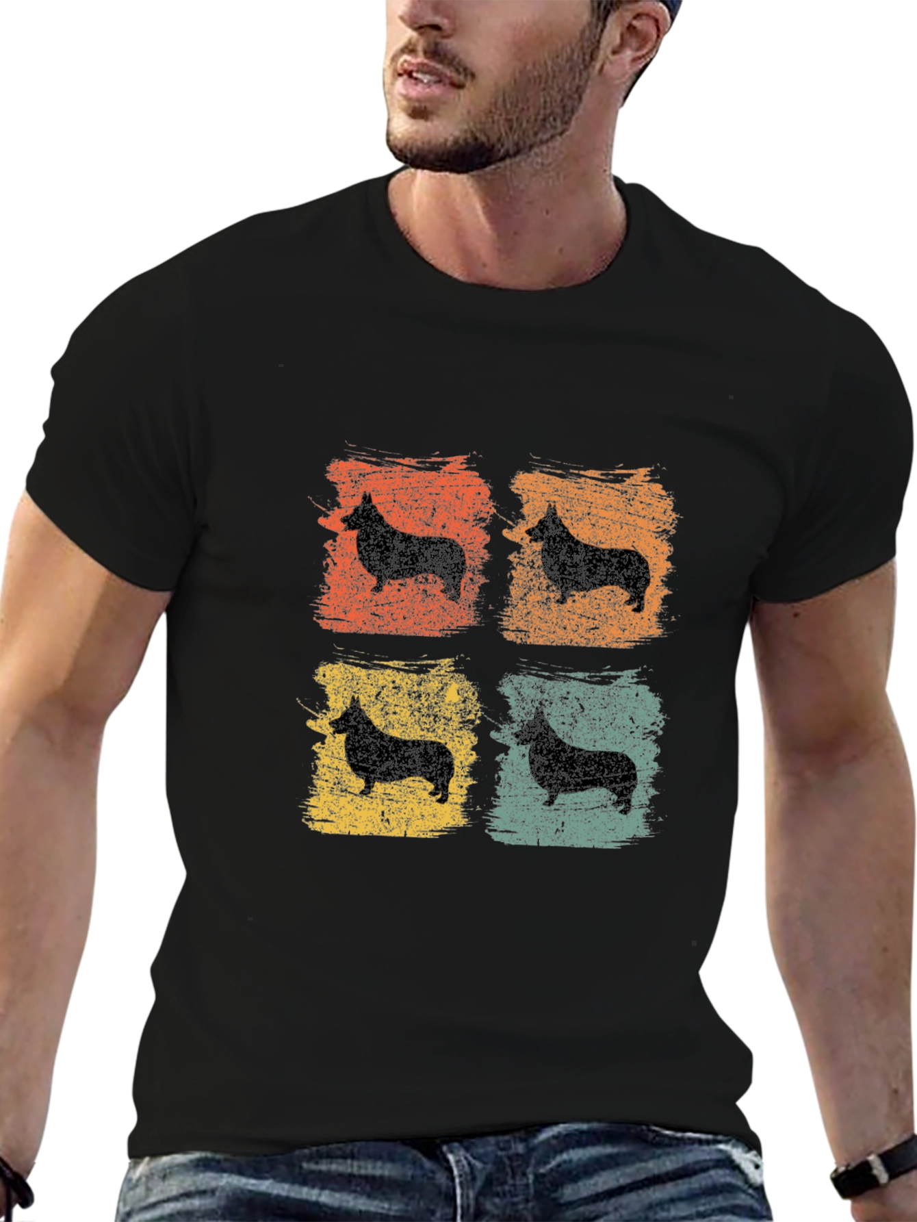 Retro Corgi Pop Art T-Shirt