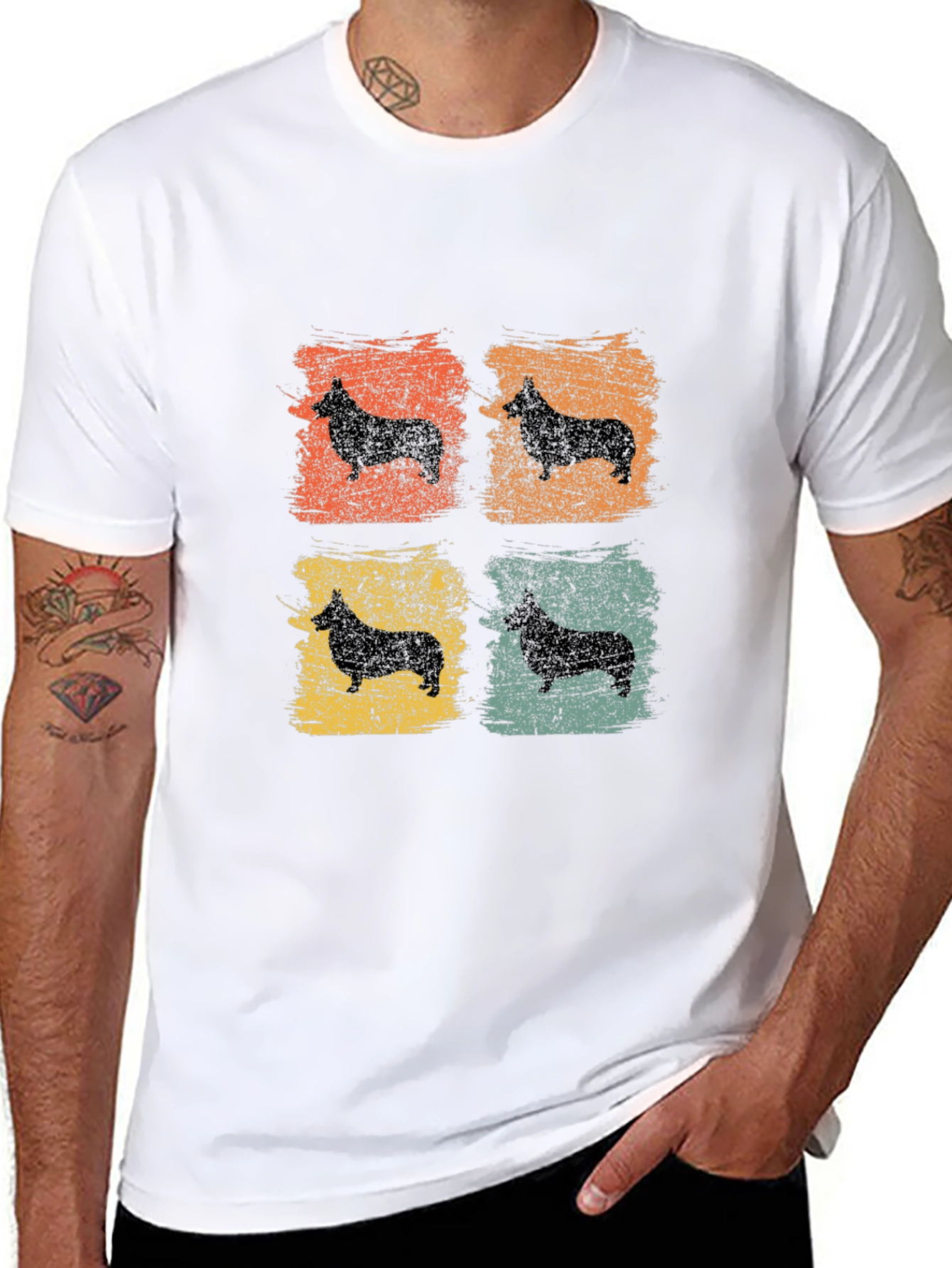 Retro Corgi Pop Art T-Shirt