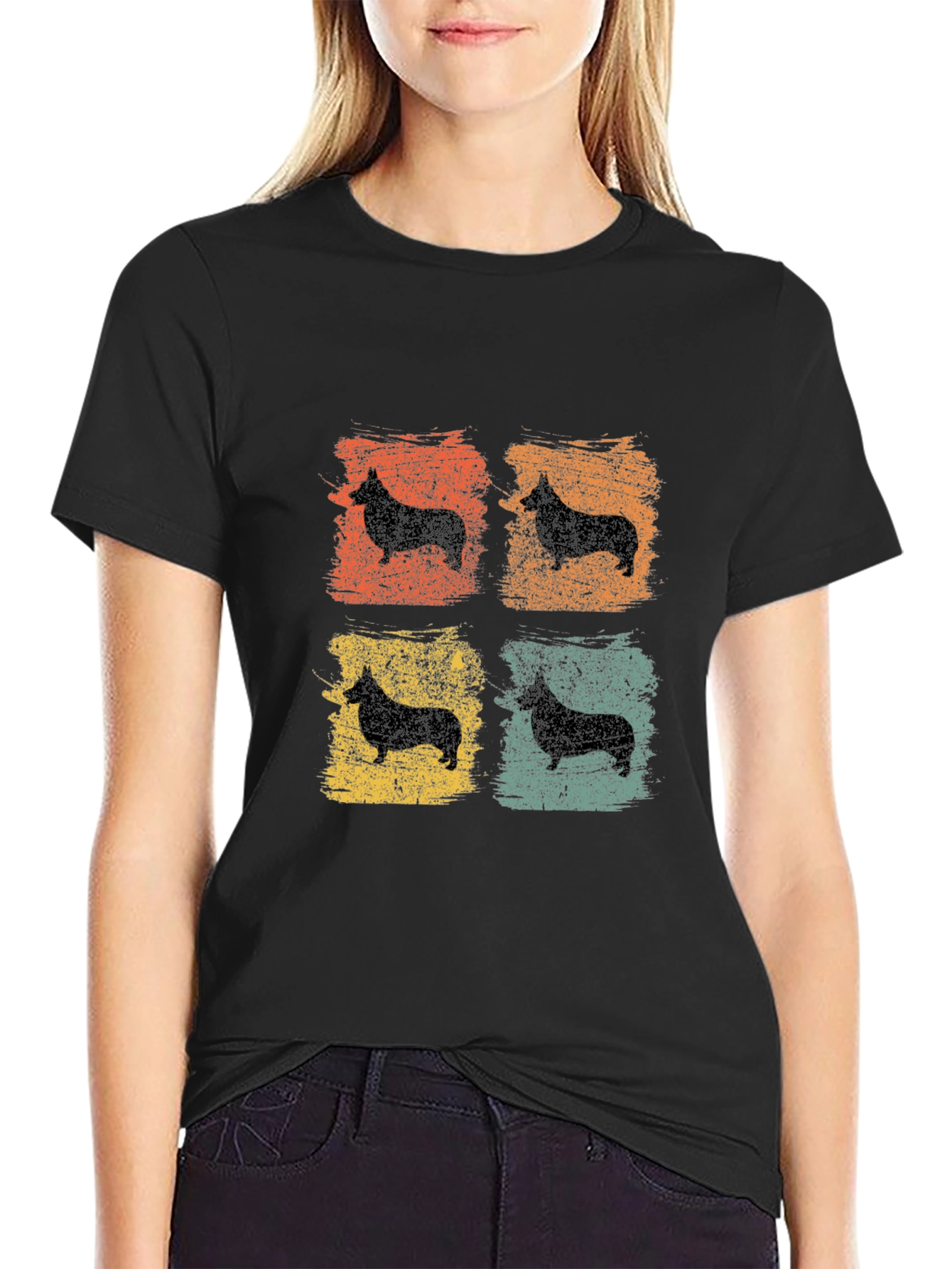 Retro Corgi Pop Art T-Shirt