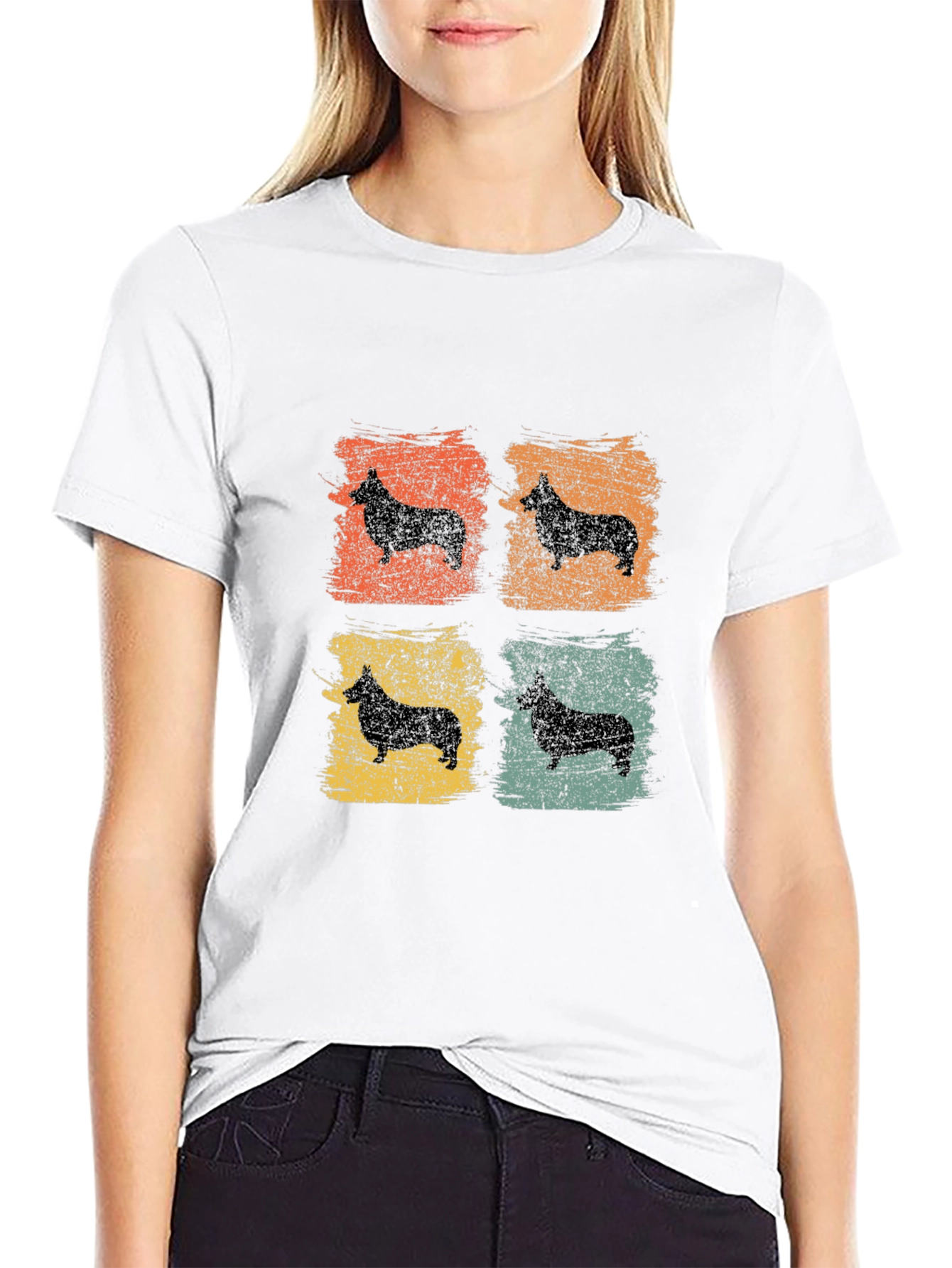 Retro Corgi Pop Art T-Shirt