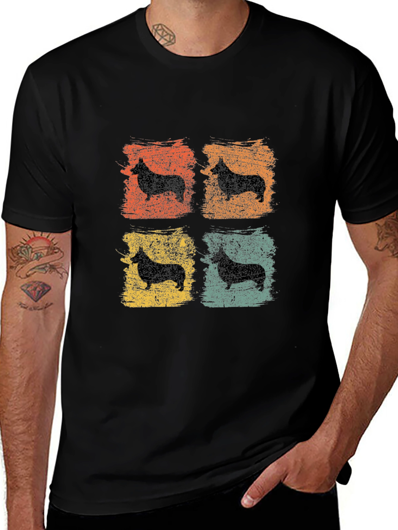 Retro Corgi Pop Art T-Shirt
