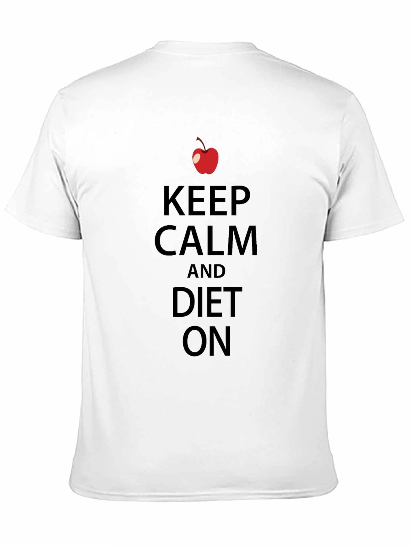 Keep Calm and Diet On Graphic Tee - Black