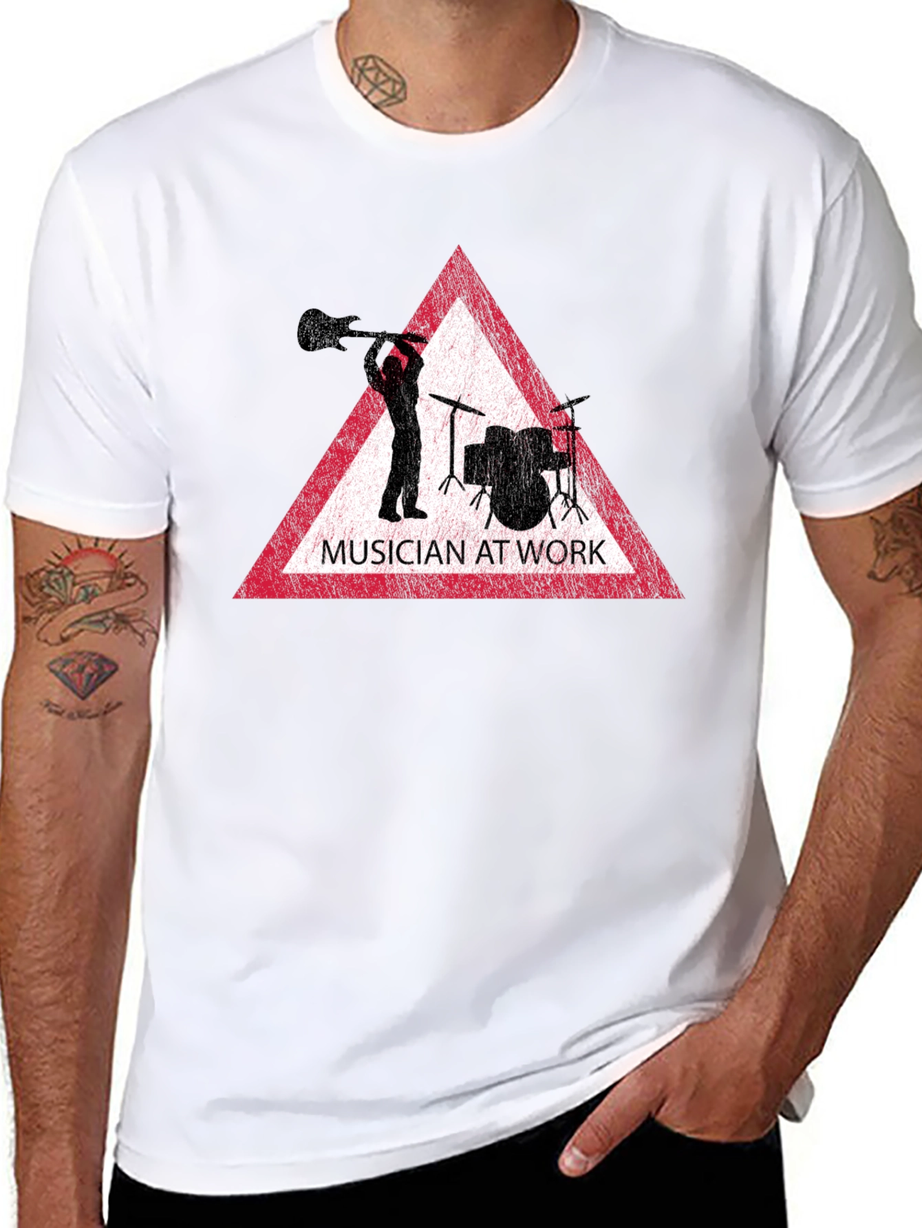 Musician at Work Black T-Shirt