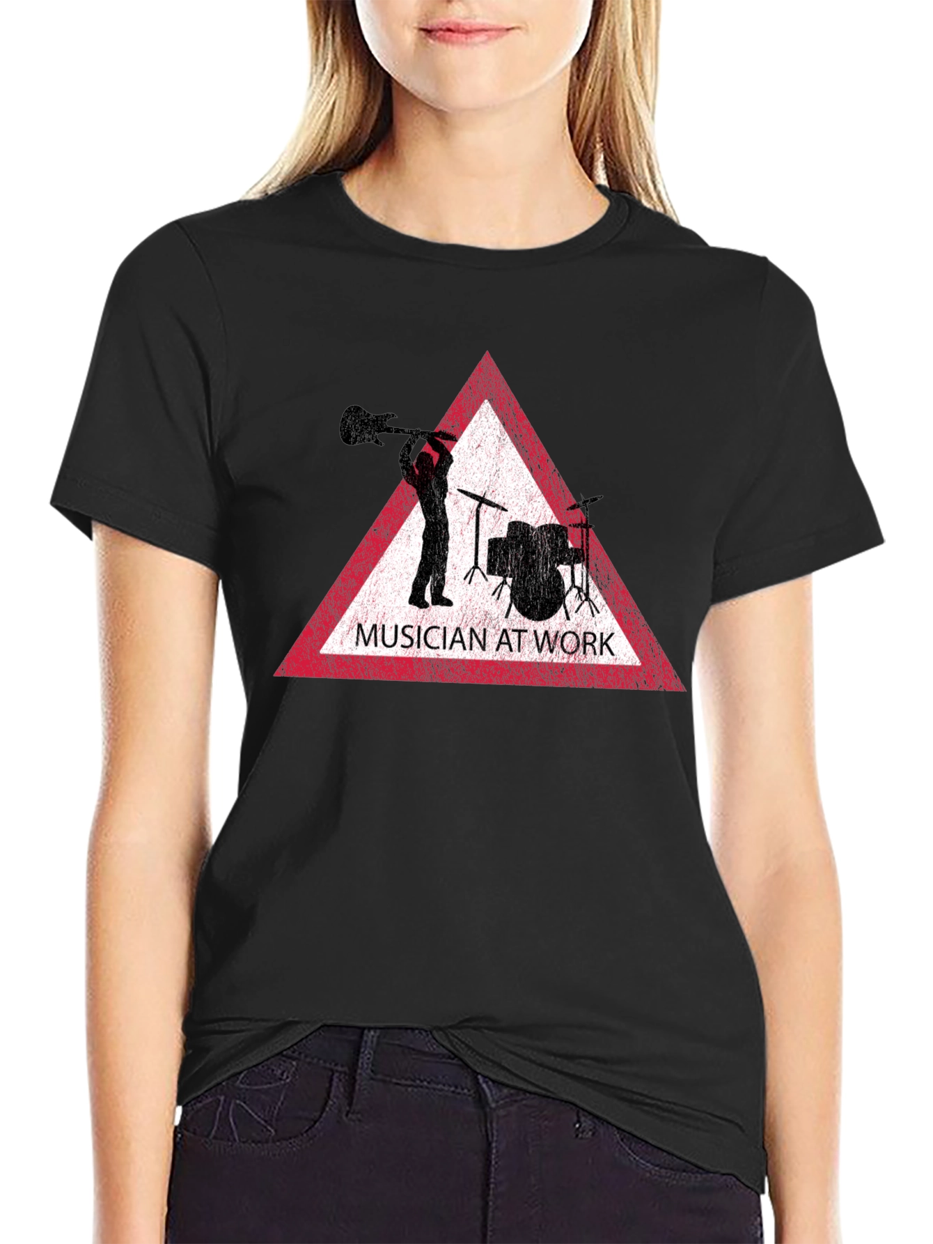 Musician at Work Black T-Shirt