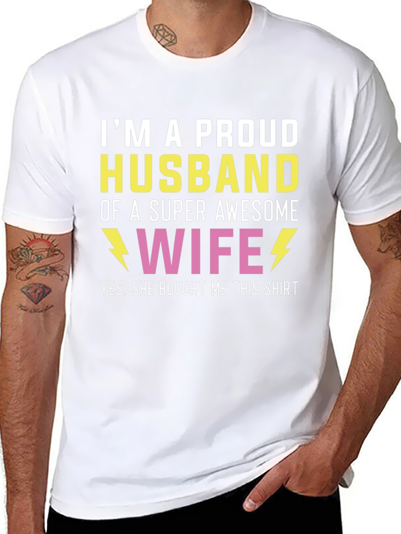 Proud Husband T-Shirt - Awesome Wife Gift