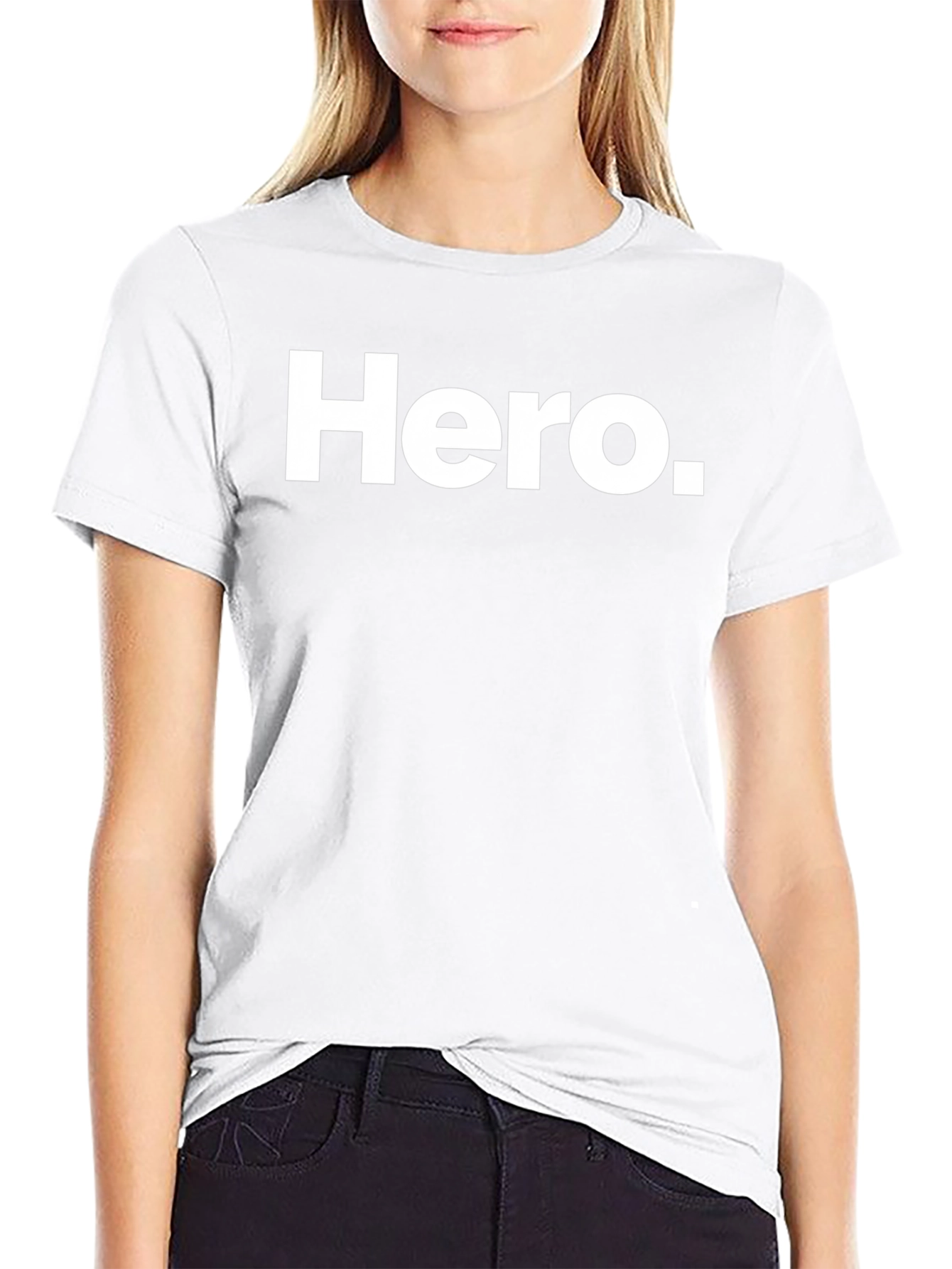 Hero. Graphic T-Shirt - Black Cotton Blend