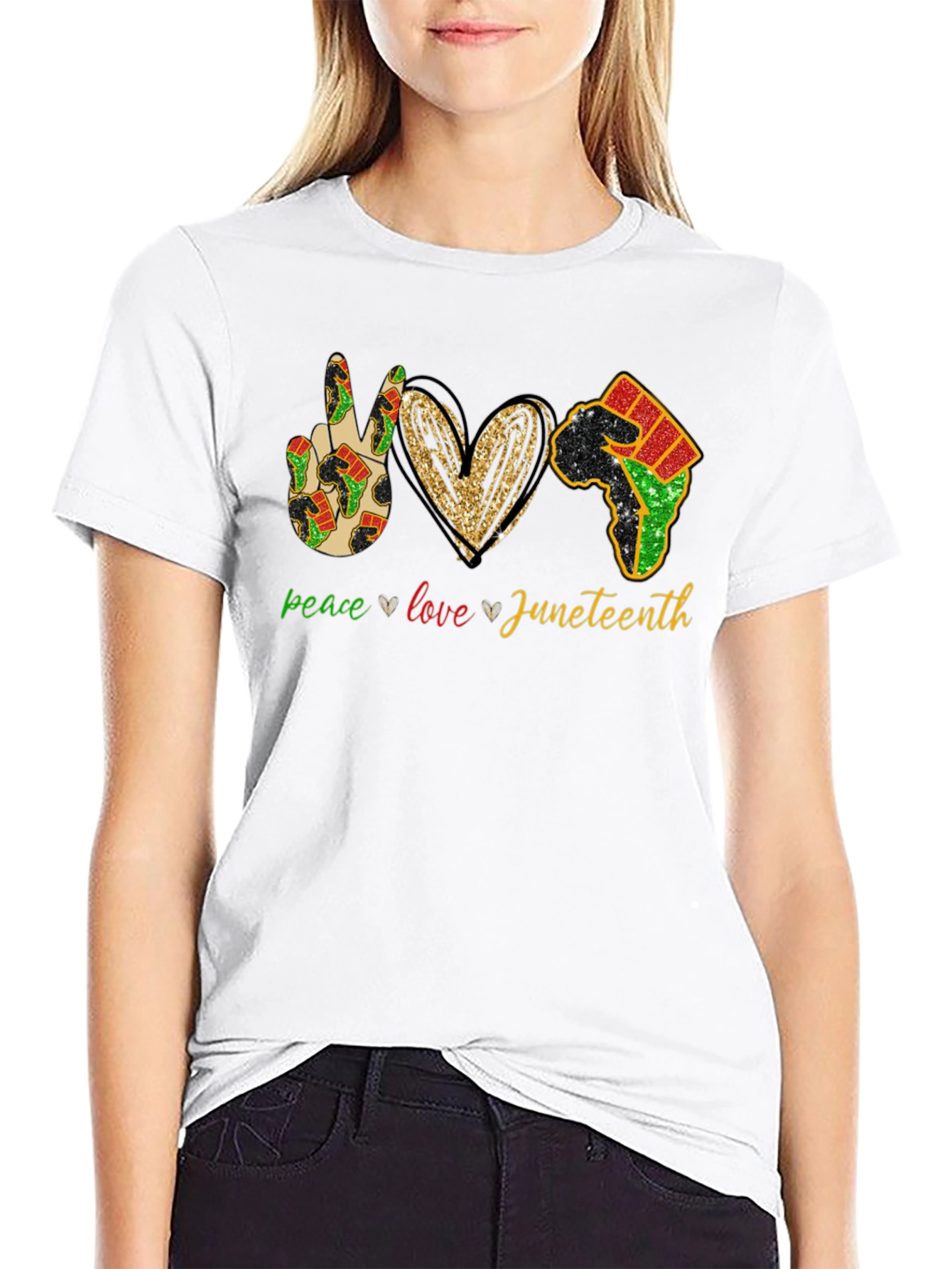 Juneteenth Peace Love Equality T-Shirt