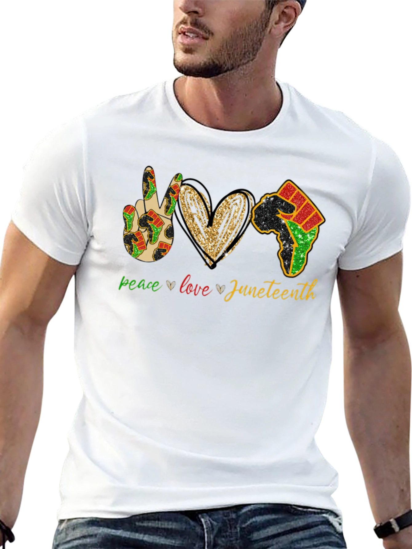 Juneteenth Peace Love Equality T-Shirt