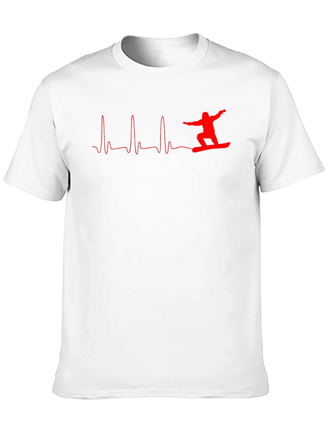 Snowboard Heartbeat Graphic T-Shirt