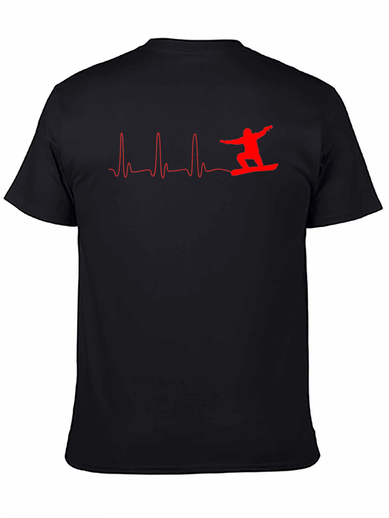 Snowboard Heartbeat Graphic T-Shirt
