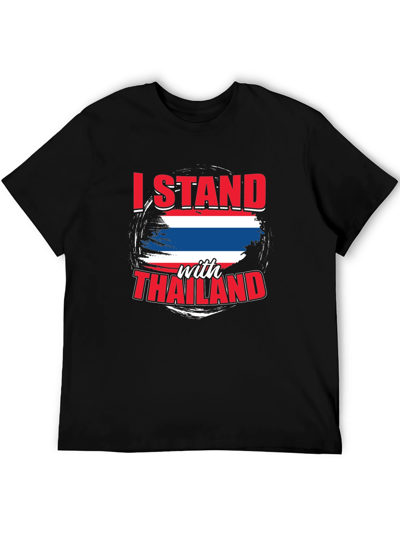 I Stand With Thailand Black T-Shirt