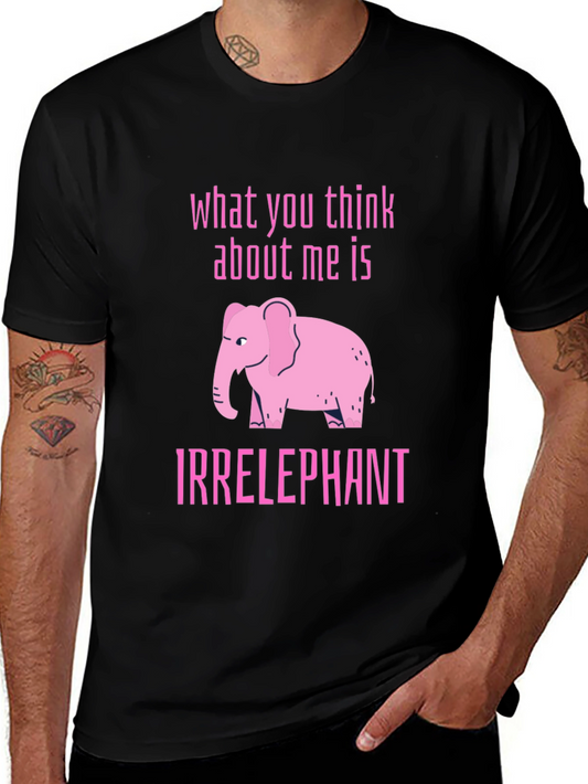Irrelephant Graphic T-Shirt - Black Cotton Tee