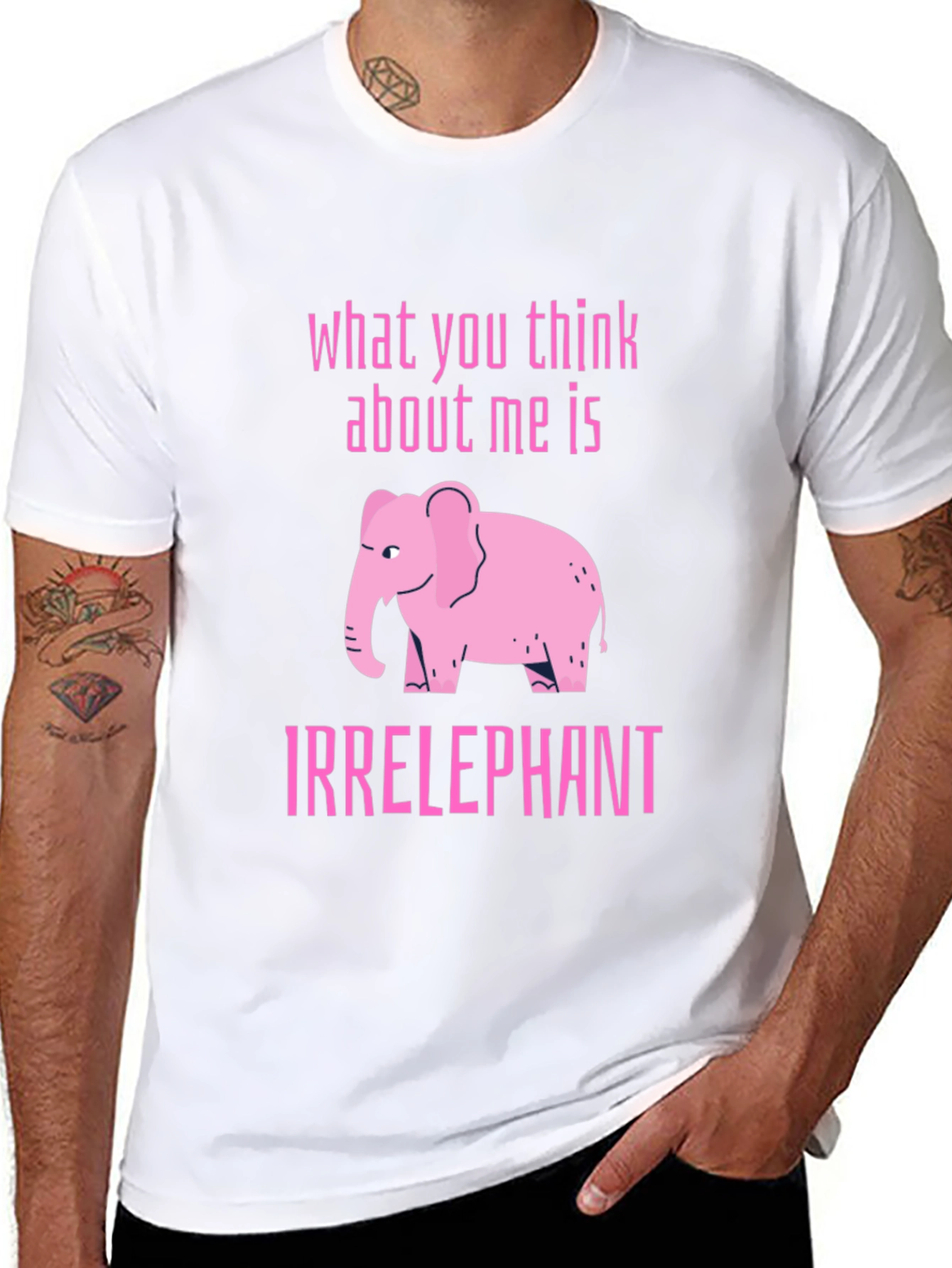 Irrelephant Graphic T-Shirt - Black Cotton Tee