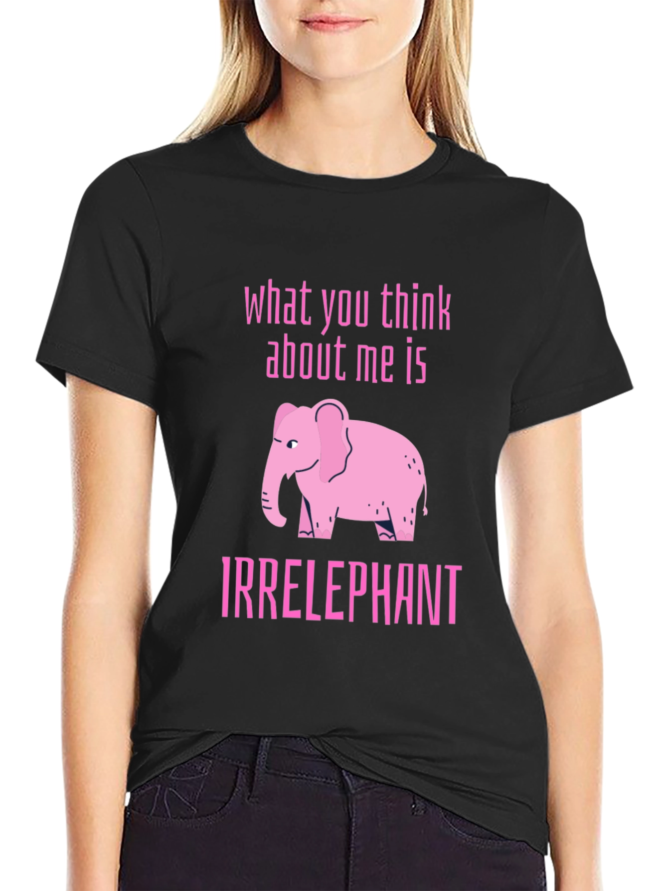 Irrelephant Graphic T-Shirt - Black Cotton Tee