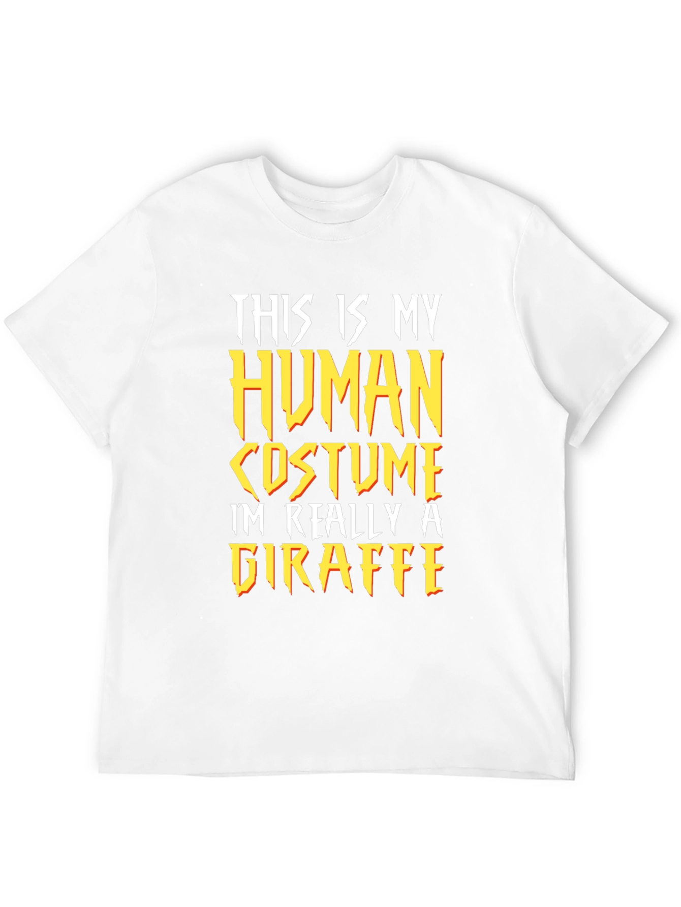 Human Costume Giraffe T-Shirt - Funny Halloween Tee