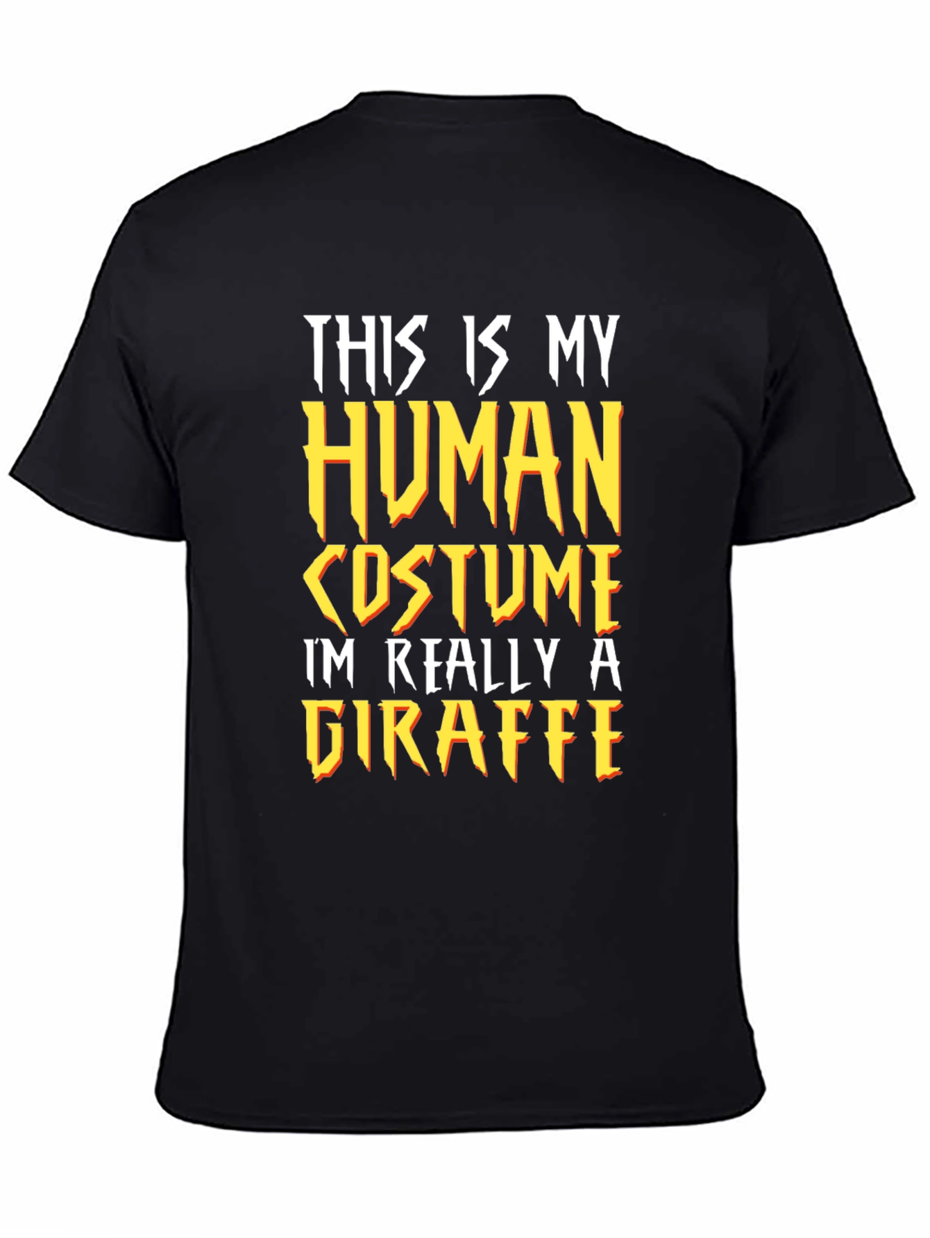 Human Costume Giraffe T-Shirt - Funny Halloween Tee