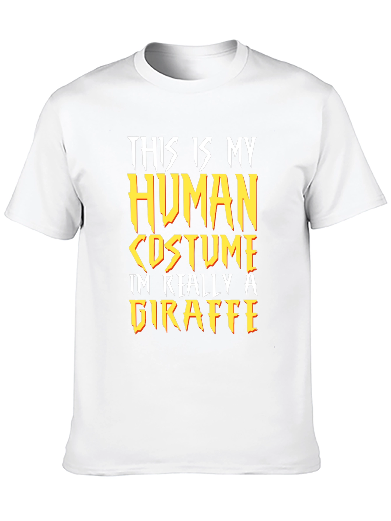 Human Costume Giraffe T-Shirt - Funny Halloween Tee