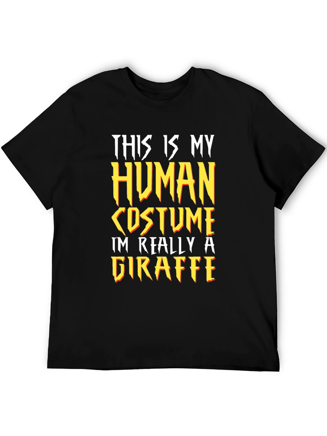 Human Costume Giraffe T-Shirt - Funny Halloween Tee