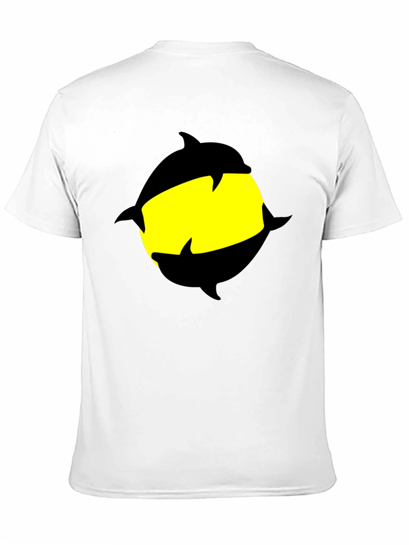 Dolphin Circle Graphic Black T-Shirt