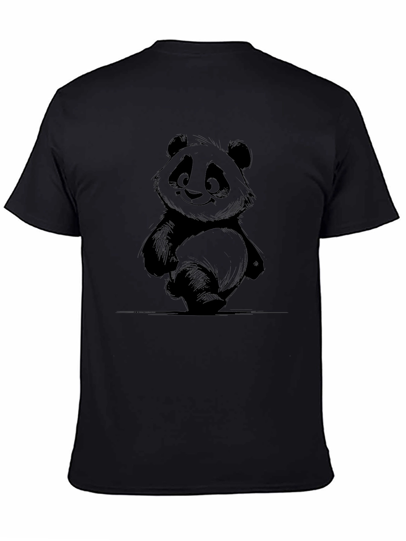 Panda Graphic Black T-Shirt