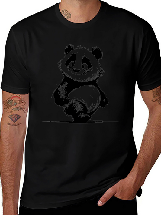 Panda Graphic Black T-Shirt