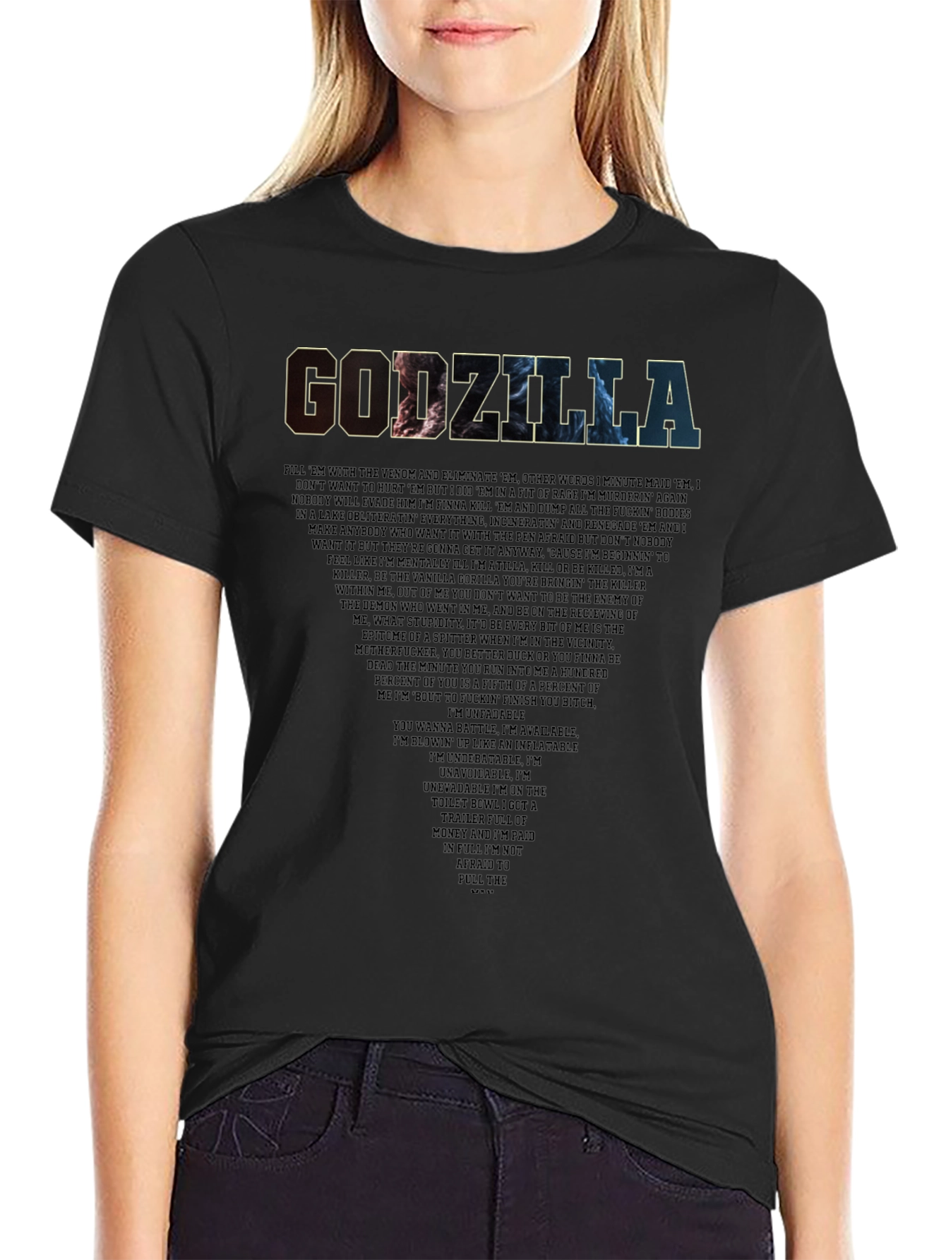 Godzilla Lyric T-Shirt - Eminem Rap Song Tee