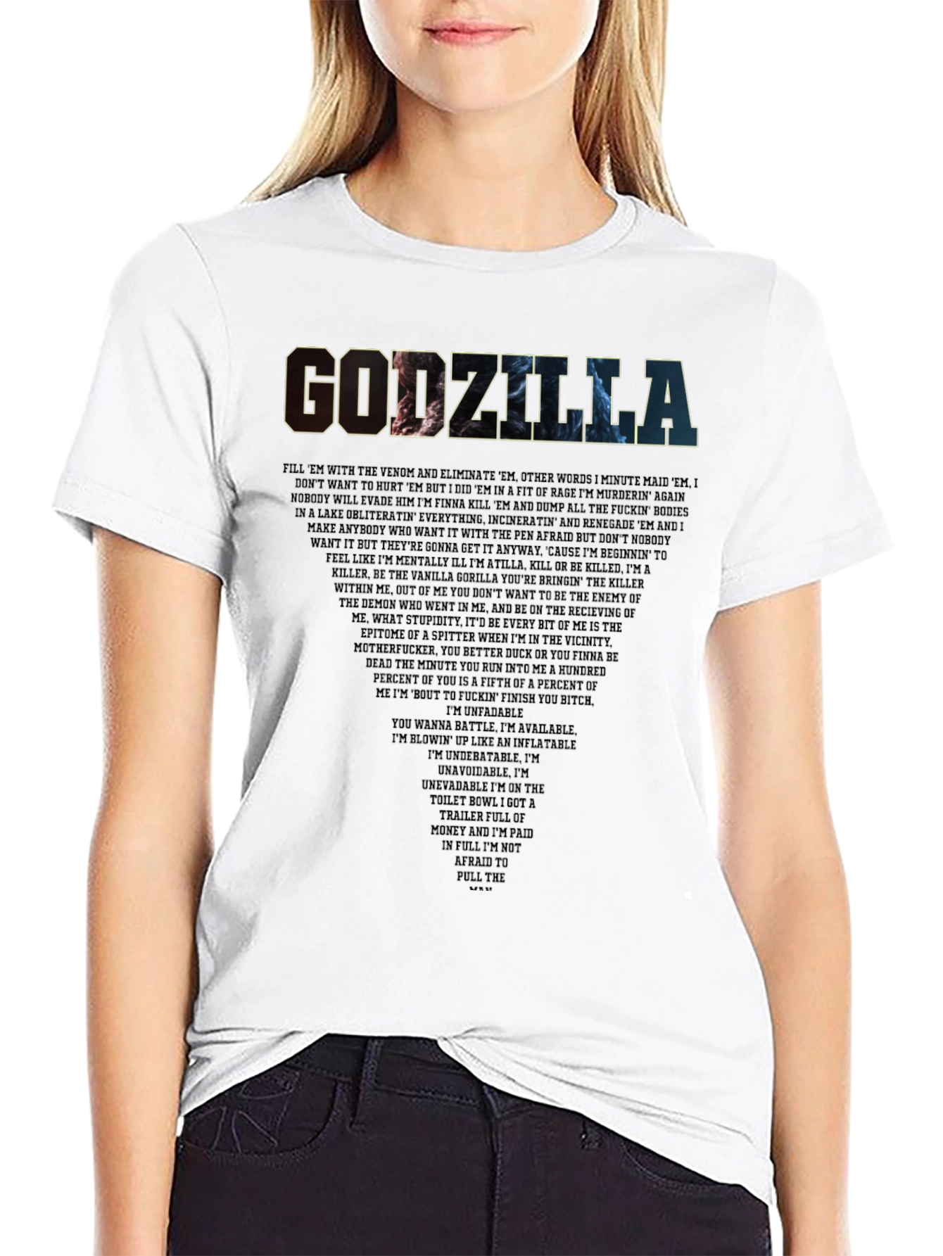 Godzilla Lyric T-Shirt - Eminem Rap Song Tee