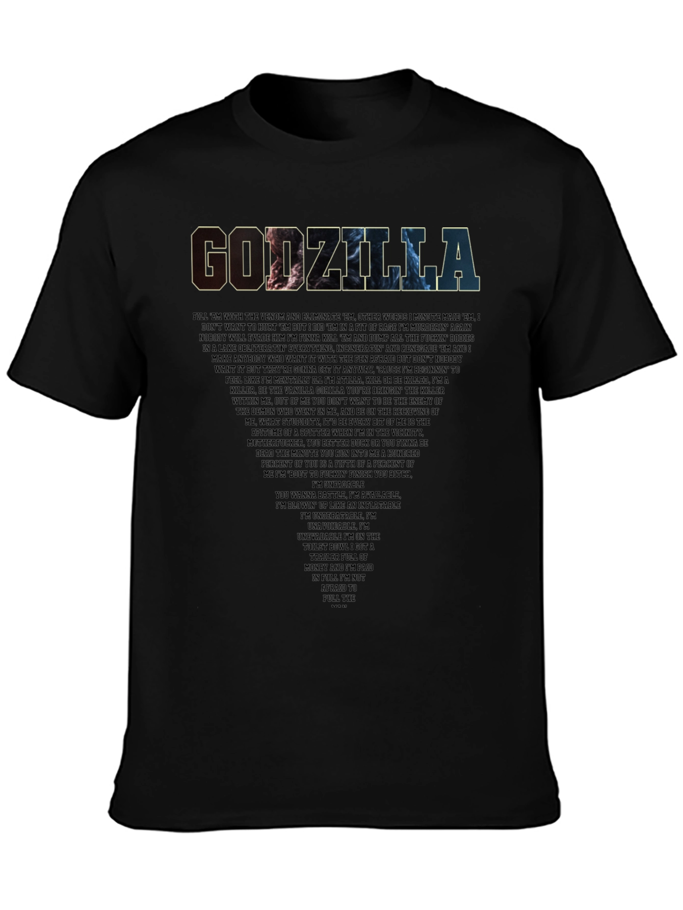 Godzilla Lyric T-Shirt - Eminem Rap Song Tee