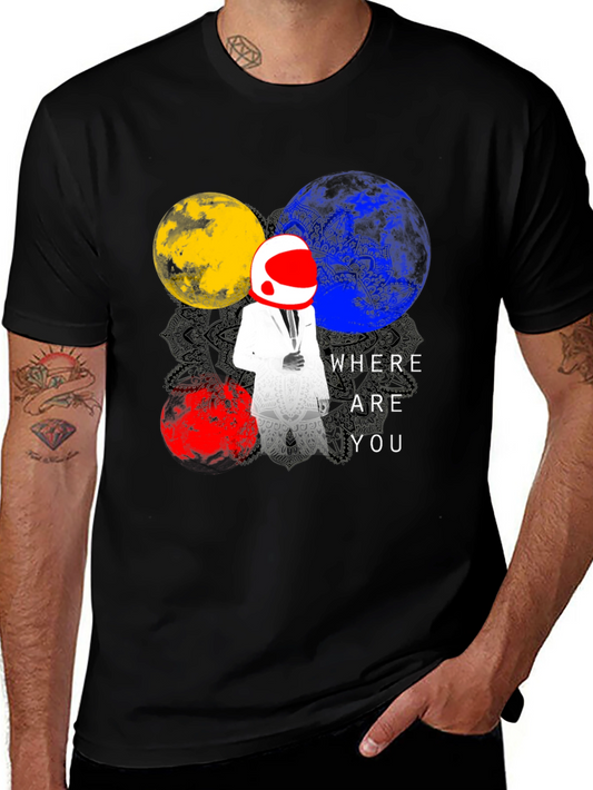 Astronaut Graphic T-Shirt - Where Are You?