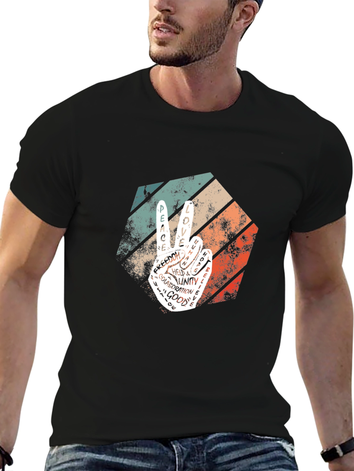 Peace Sign T-Shirt - Retro Style Graphic Tee