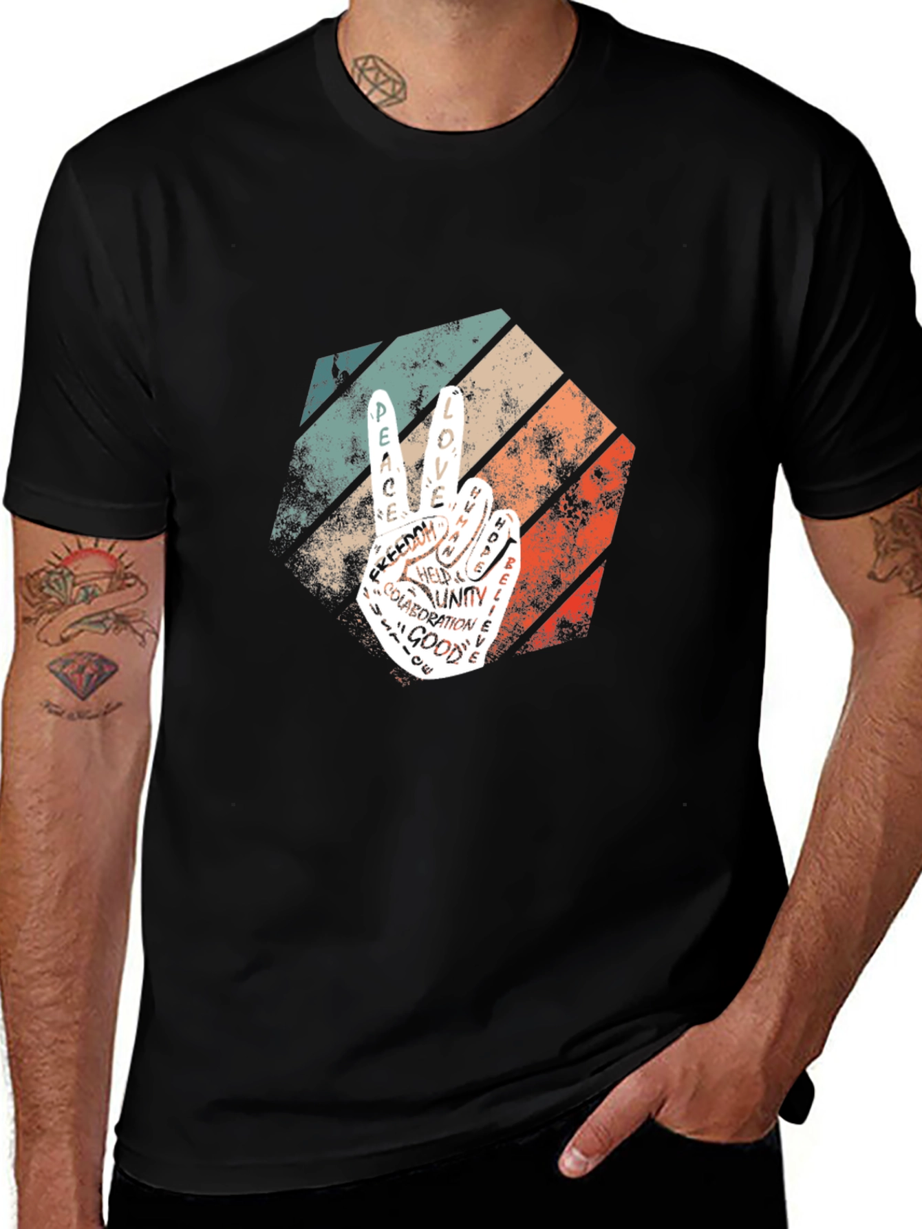 Peace Sign T-Shirt - Retro Style Graphic Tee