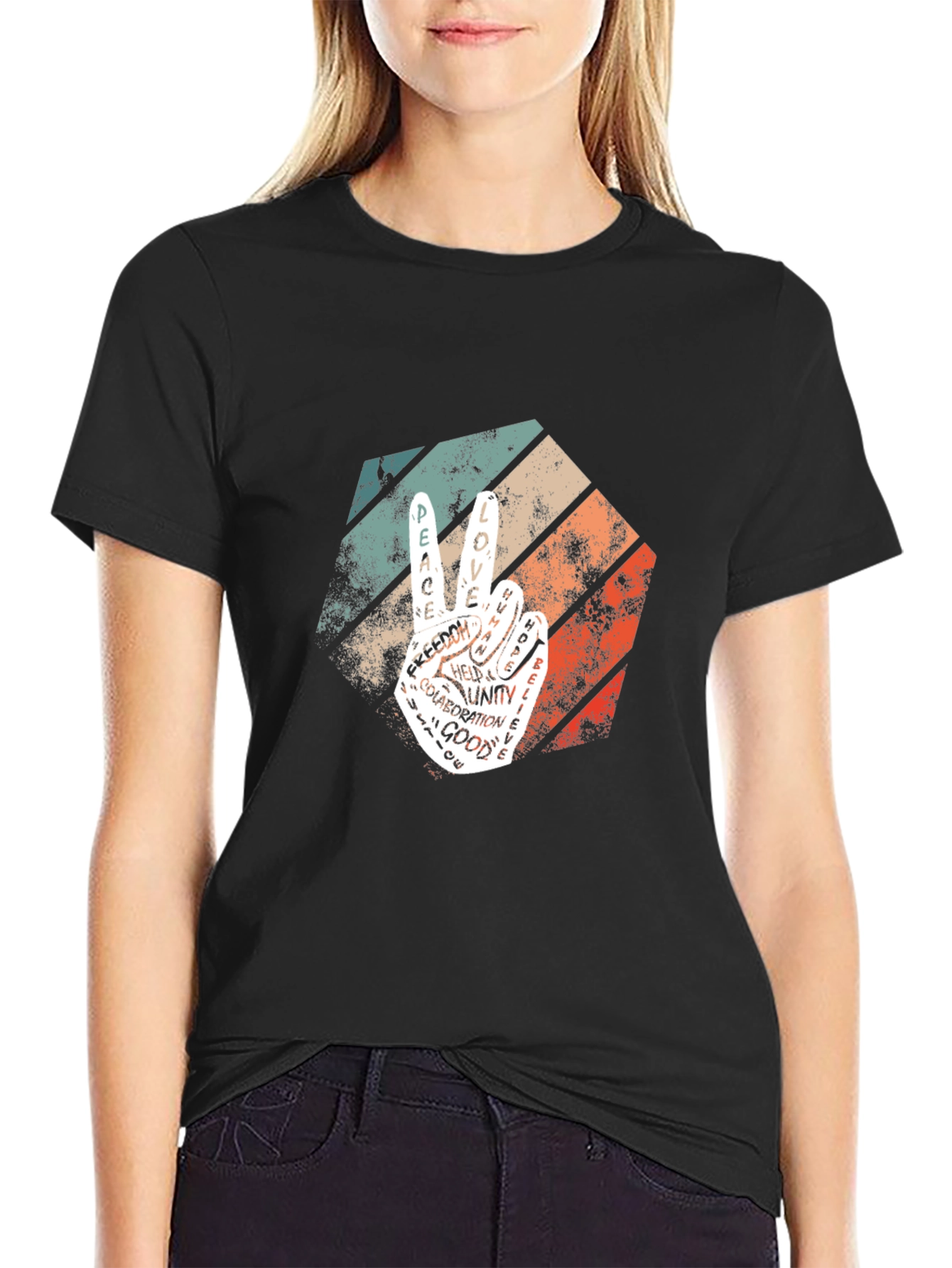 Peace Sign T-Shirt - Retro Style Graphic Tee