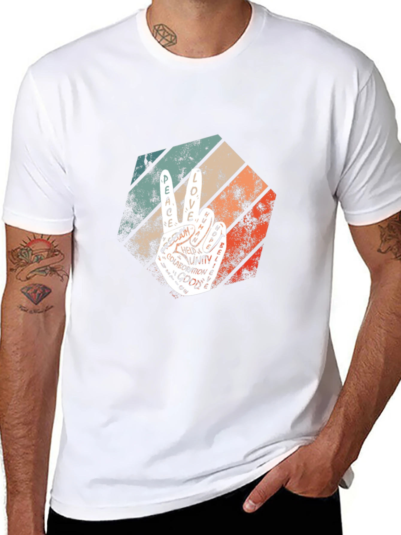 Peace Sign T-Shirt - Retro Style Graphic Tee