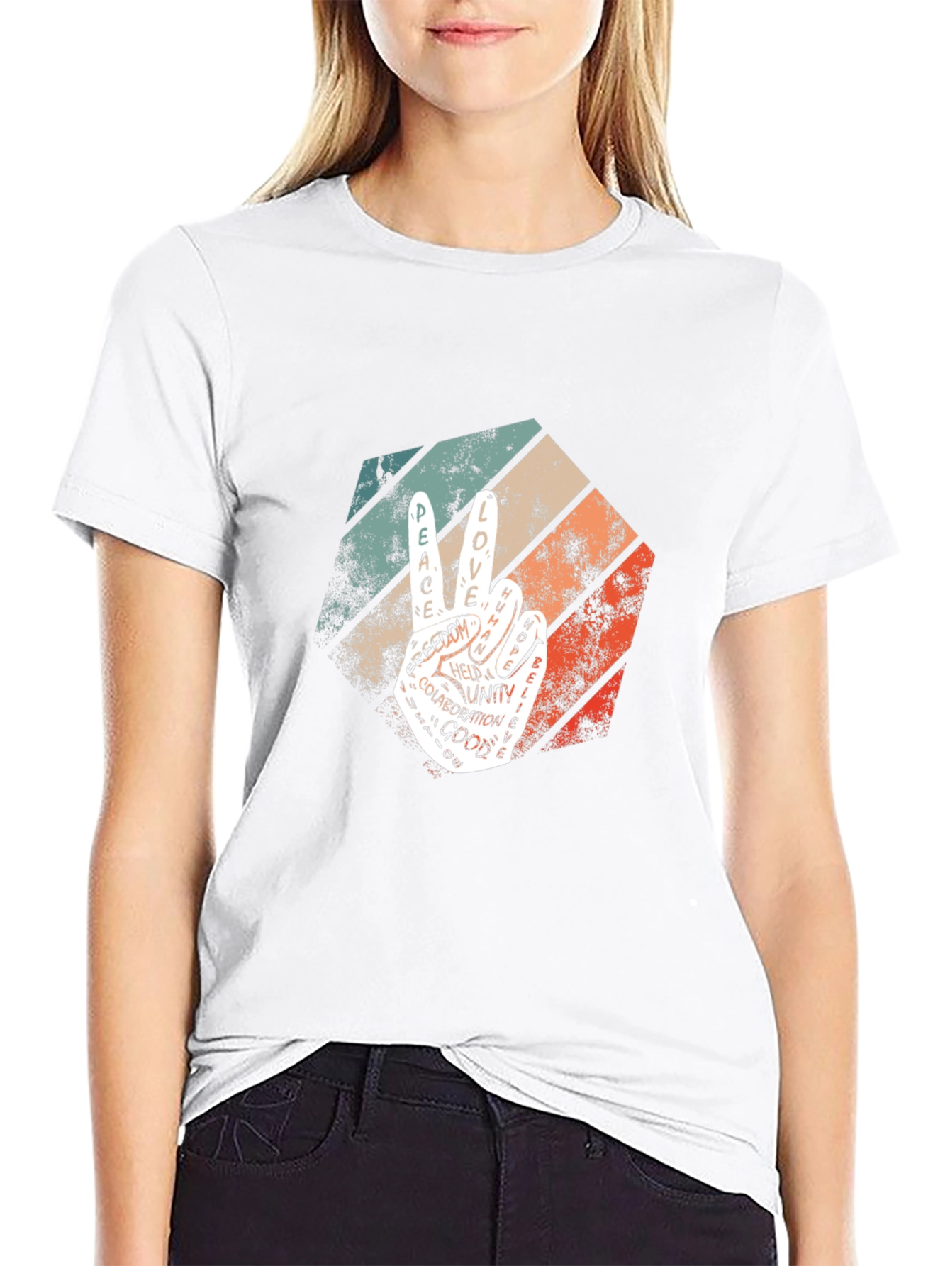 Peace Sign T-Shirt - Retro Style Graphic Tee